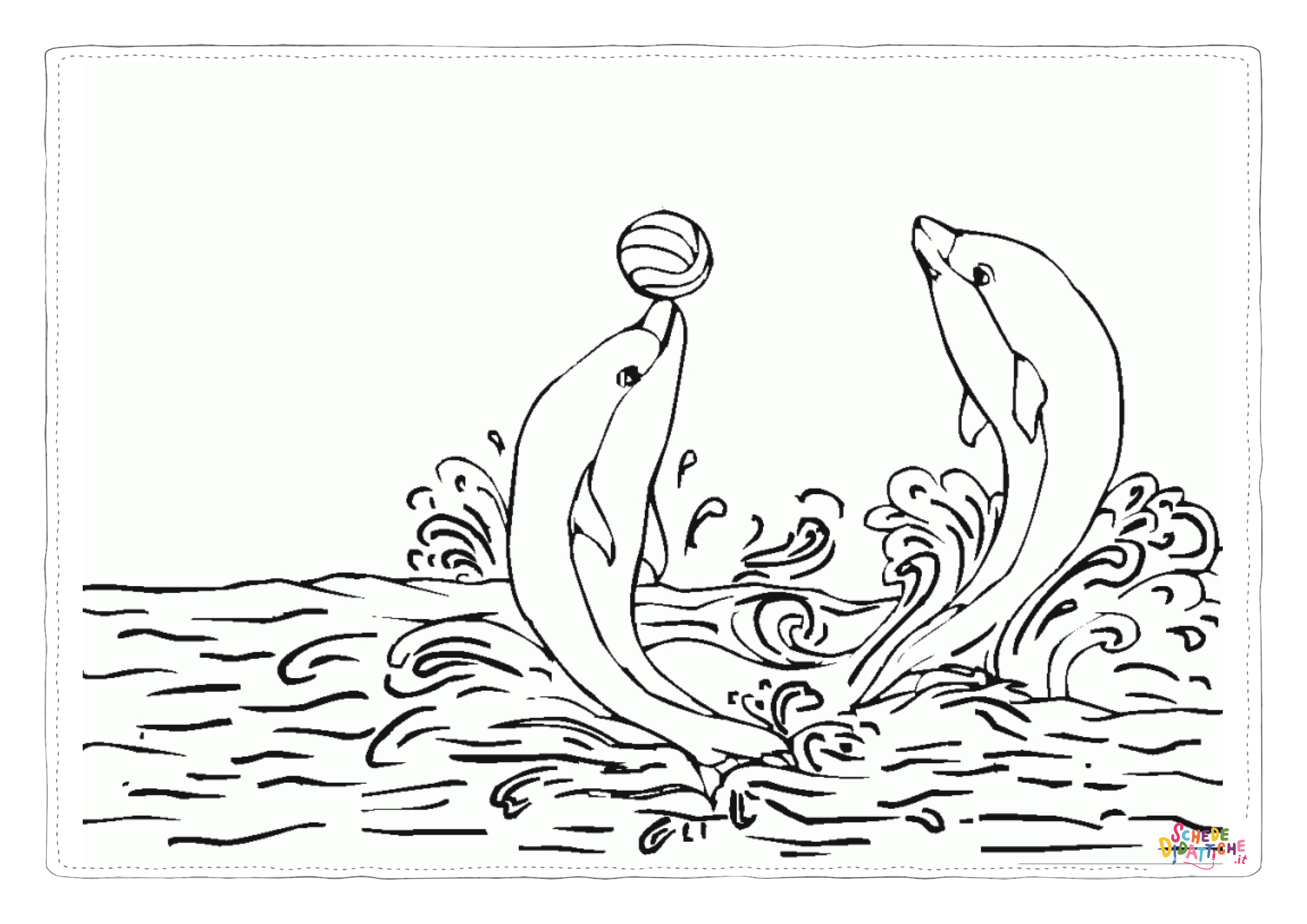 Disegno "Disegno di delfino da stampare e colorare 29" Disegno di delfino da stampare e colorare 29