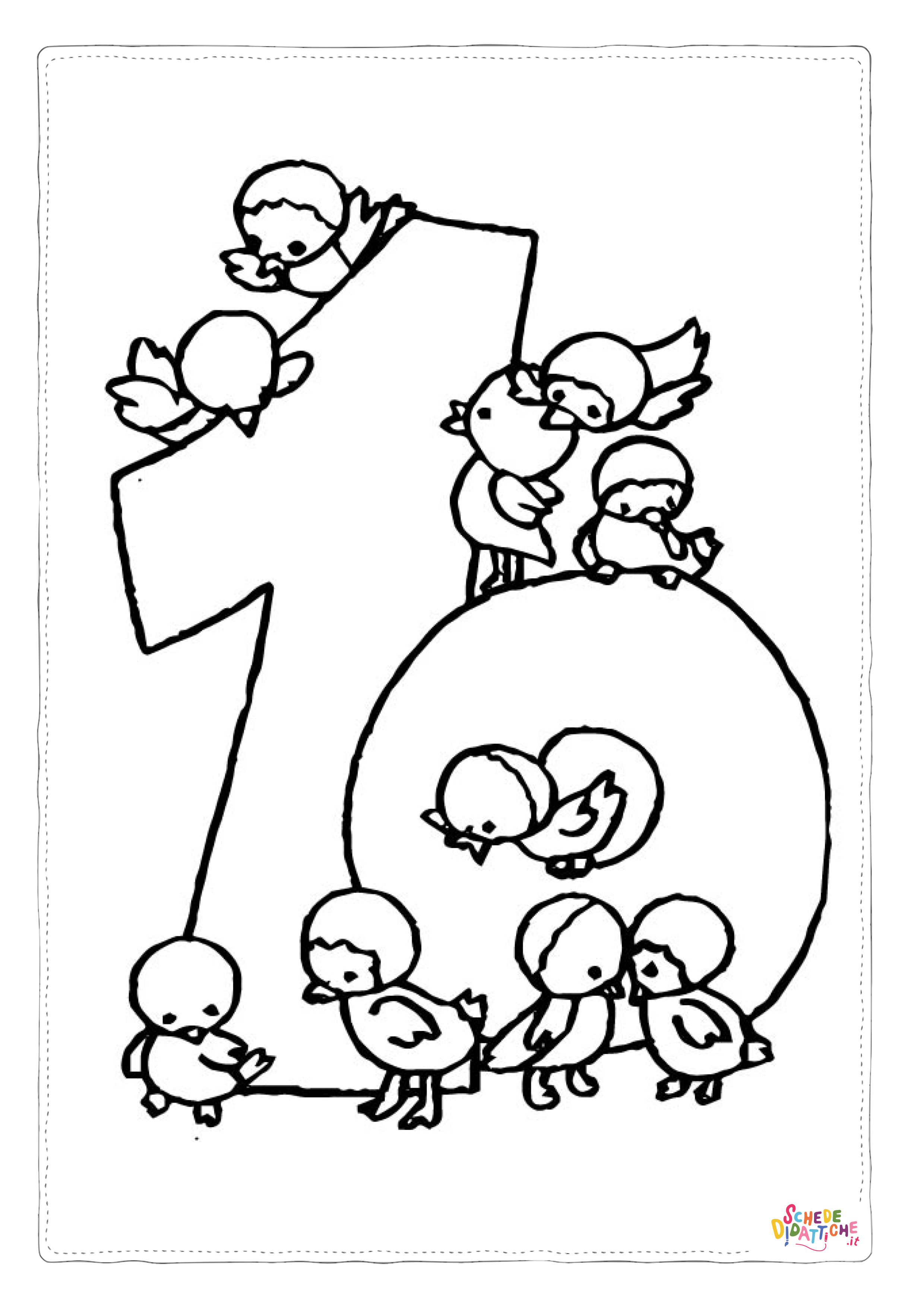 Disegno "Disegno di numero da stampare e colorare 15" Disegno di numero da stampare e colorare 15