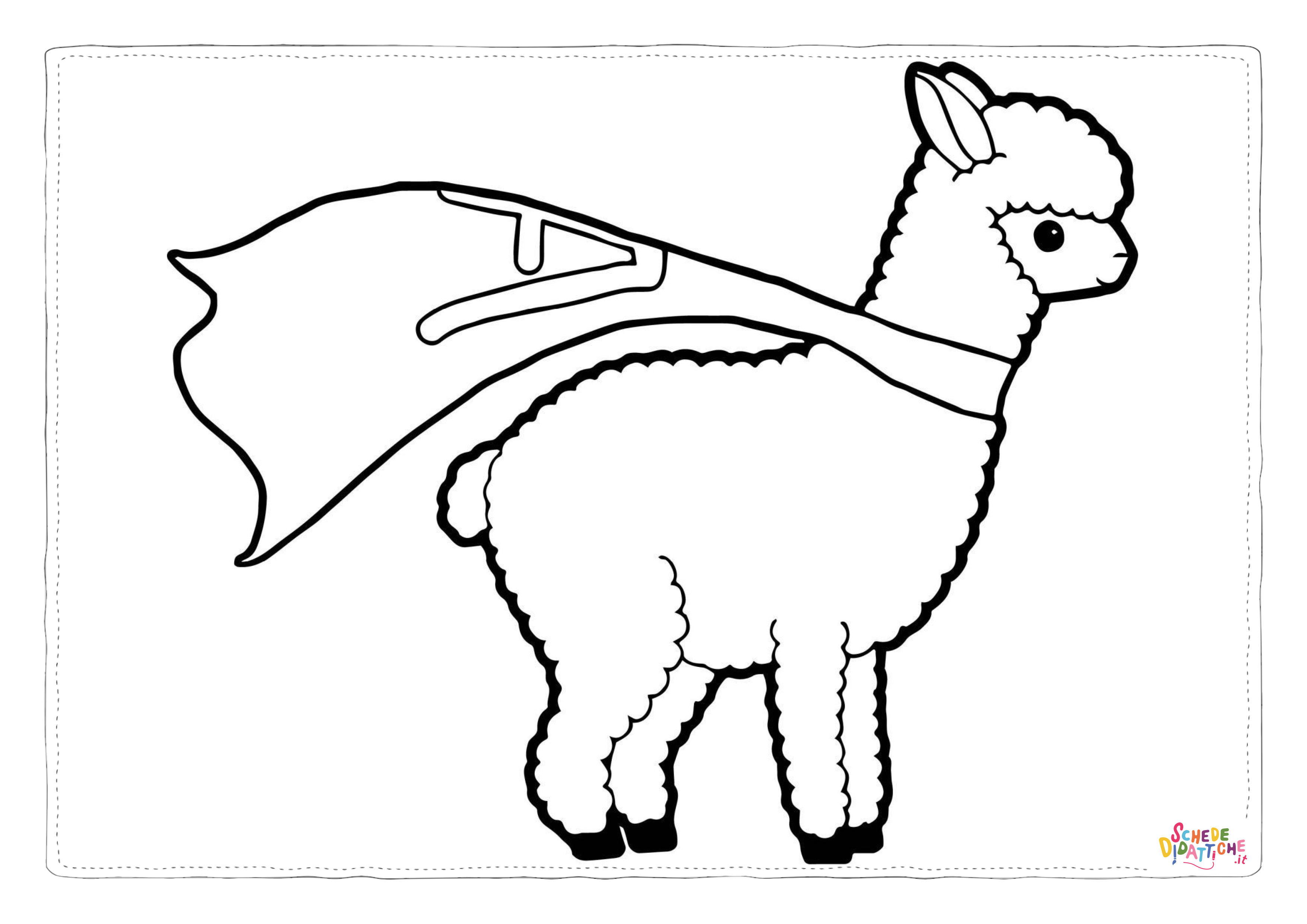 Disegno "Disegno di pecora da stampare e colorare 88" Disegno di pecora da stampare e colorare 88