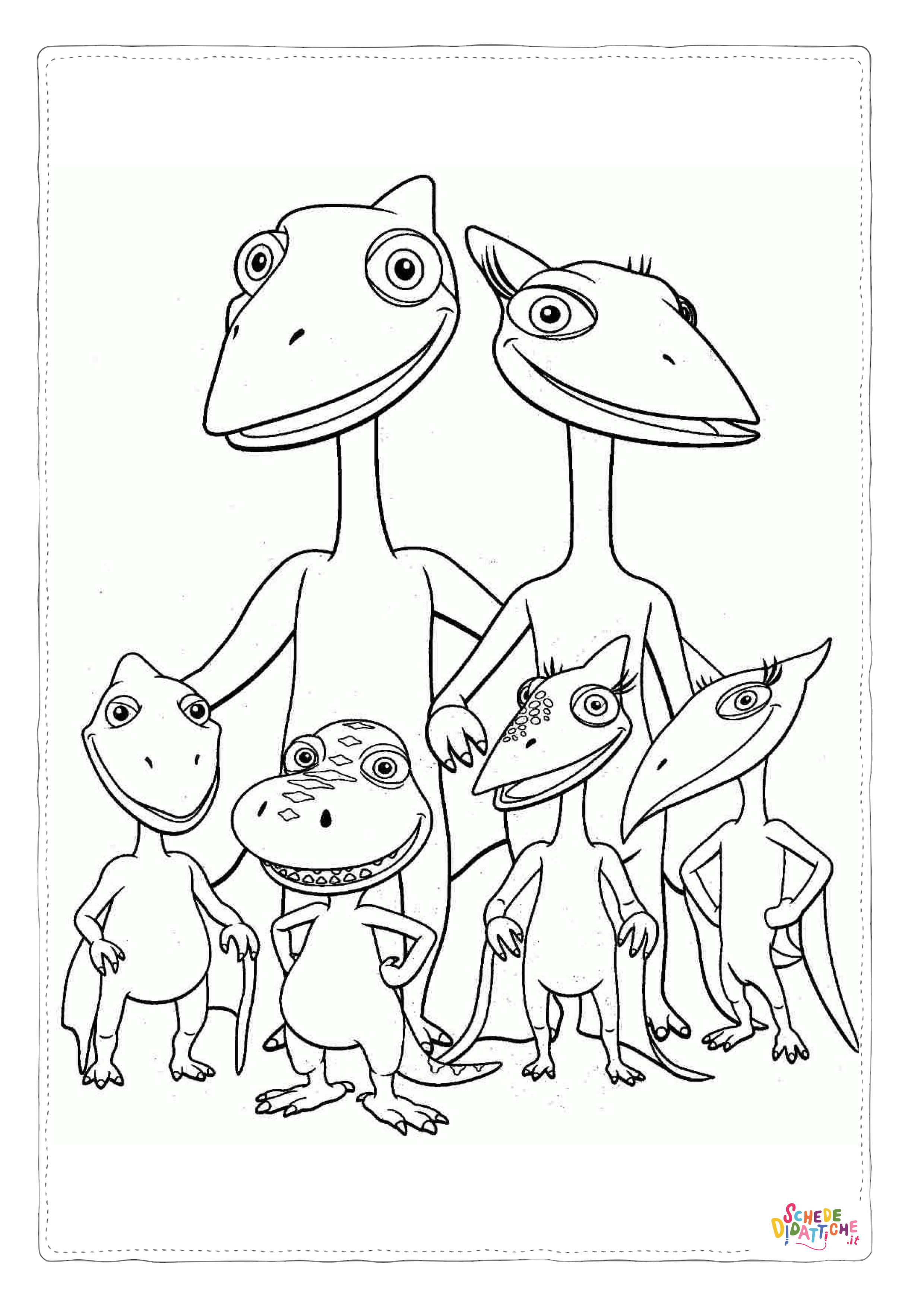 Disegno "Disegno di Pterodattilo da stampare e colorare" Disegno di Pterodattilo da stampare e colorare