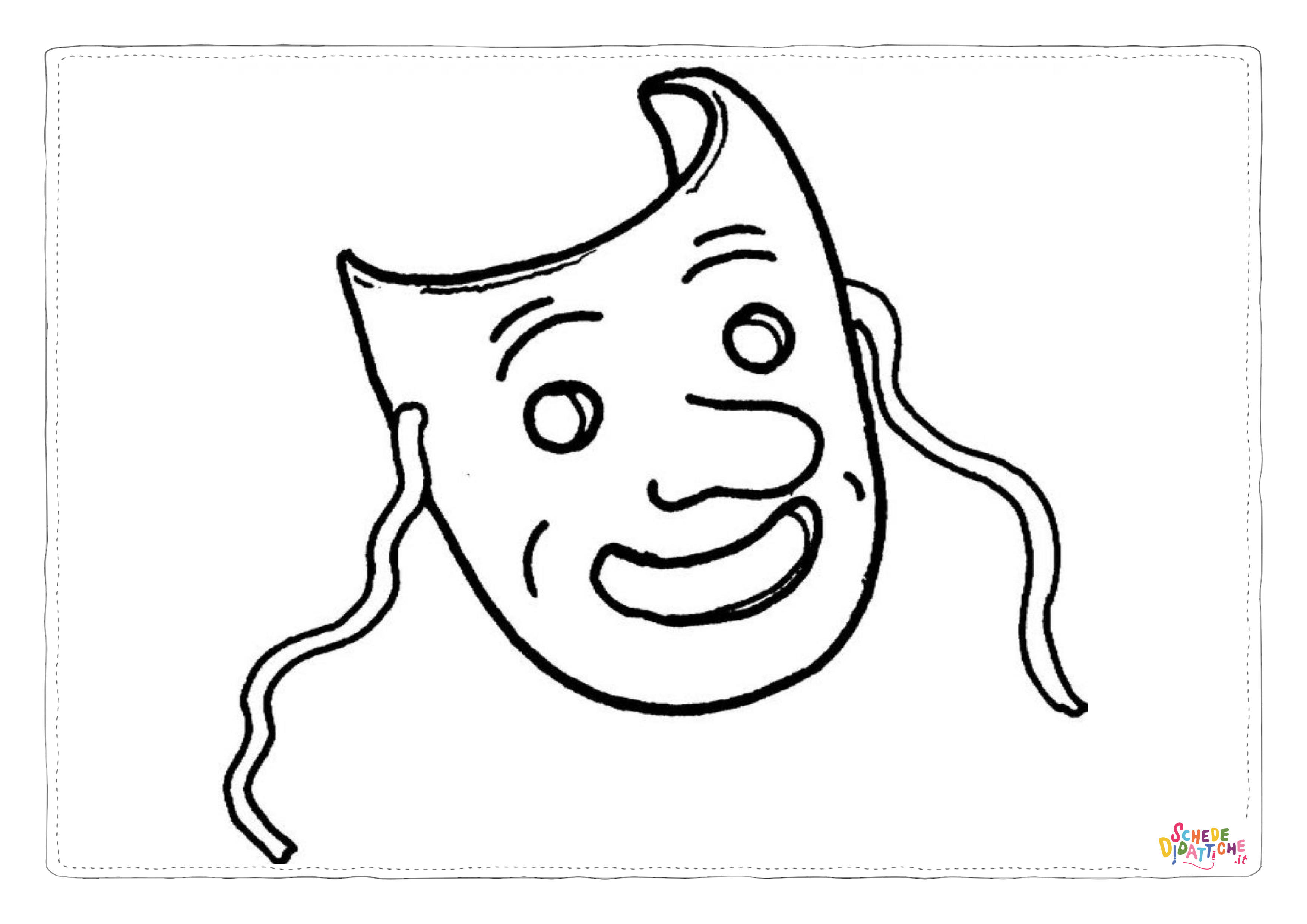 Disegno "Disegno di maschera da stampare e colorare 63" Disegno di maschera da stampare e colorare 63