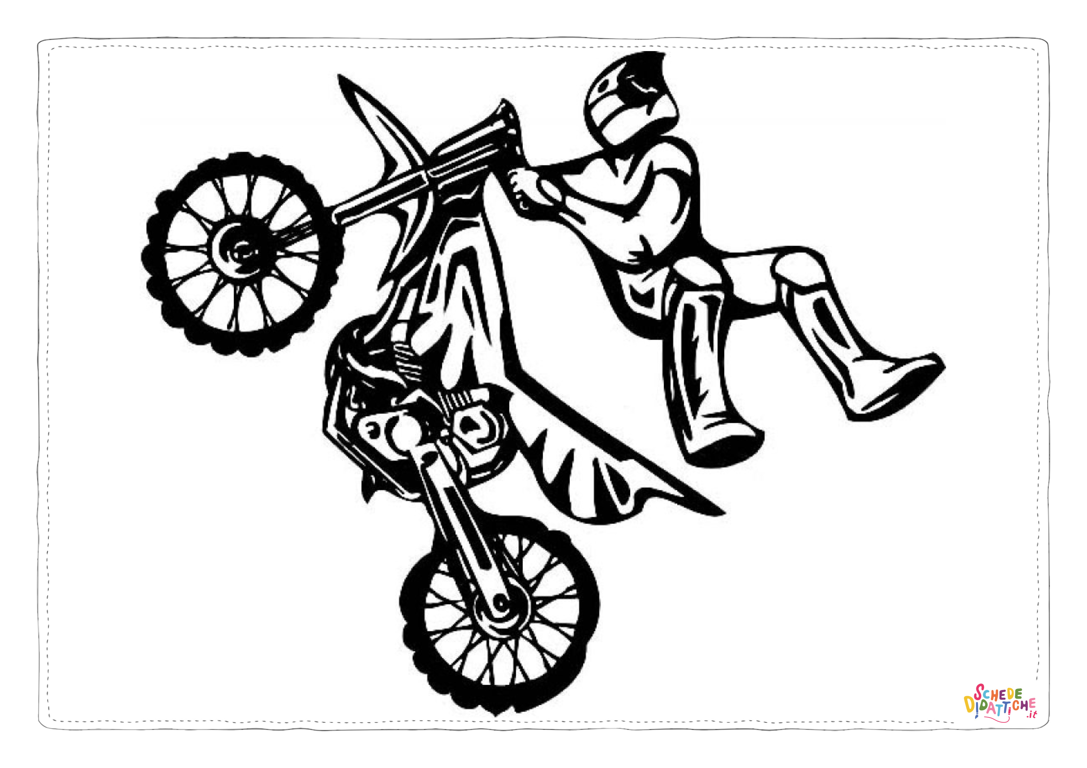 Disegno di moto da stampare e colorare 5