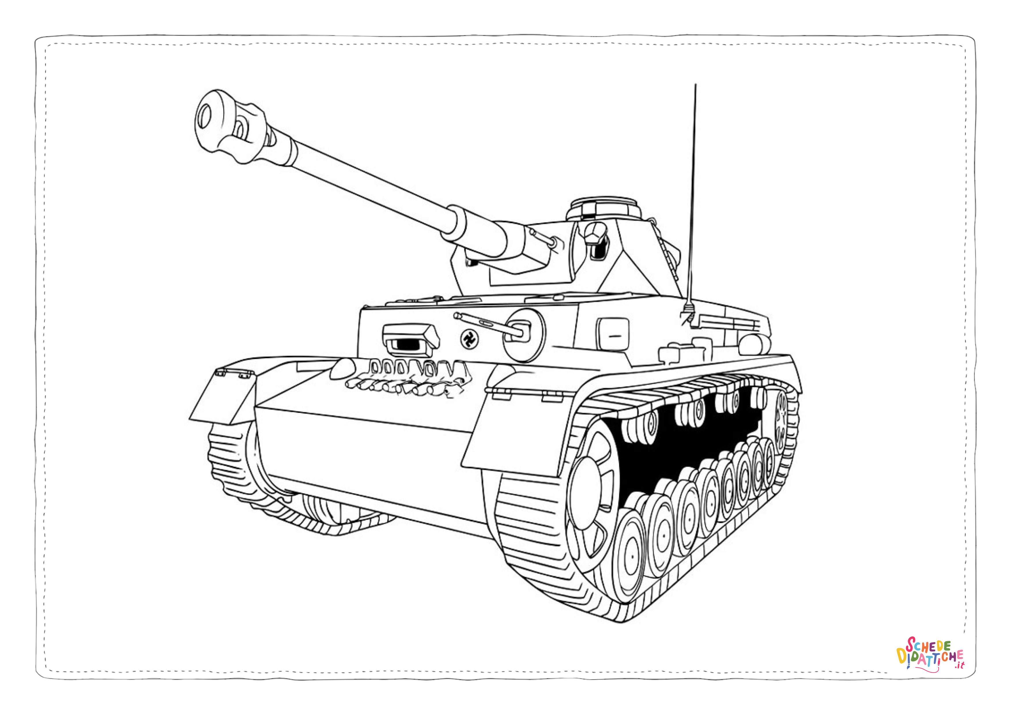 Disegno "Disegno di carro armato da stampare e colorare 29" Disegno di carro armato da stampare e colorare 29
