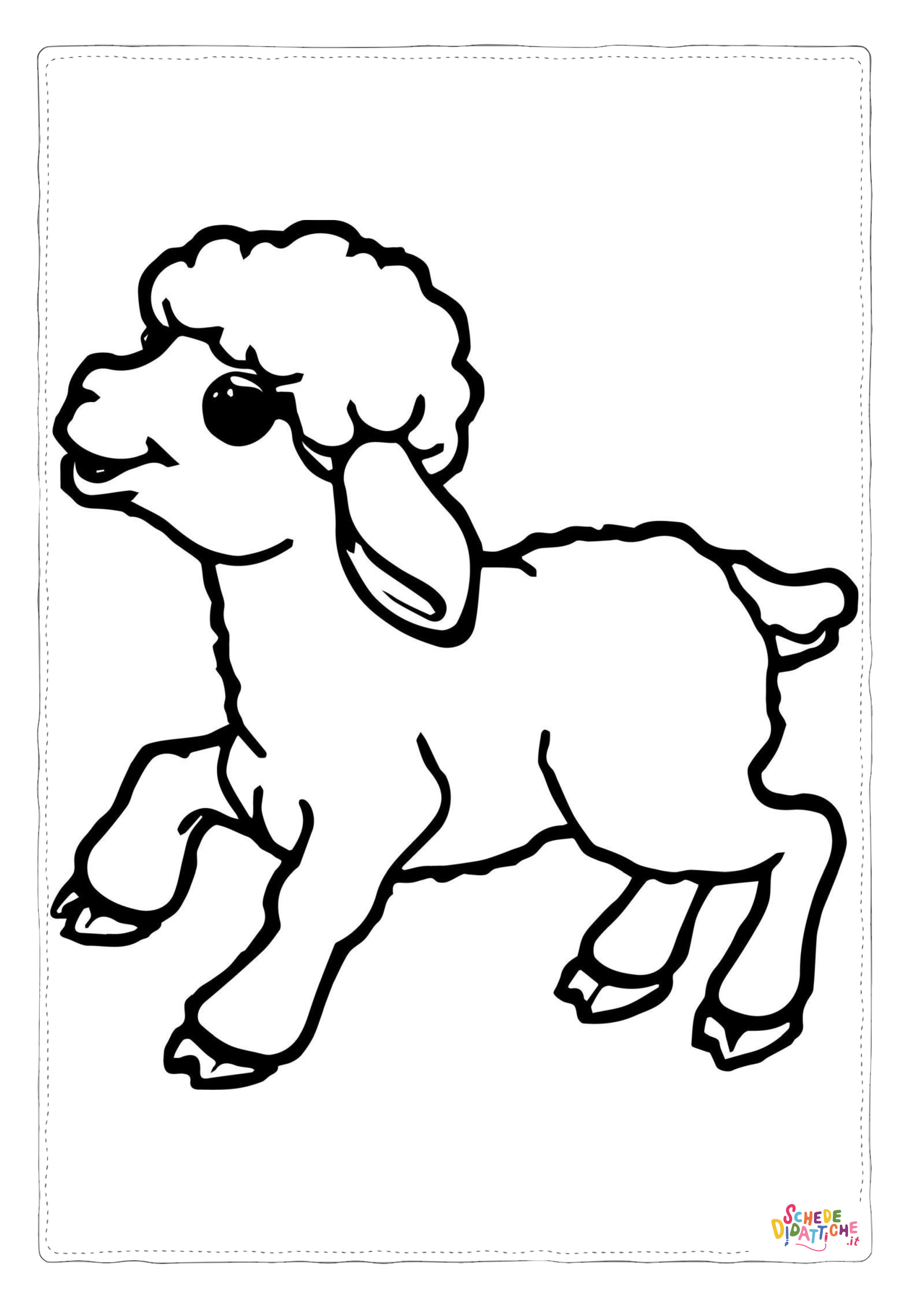 Disegno "Disegno di pecora da stampare e colorare 73" Disegno di pecora da stampare e colorare 73