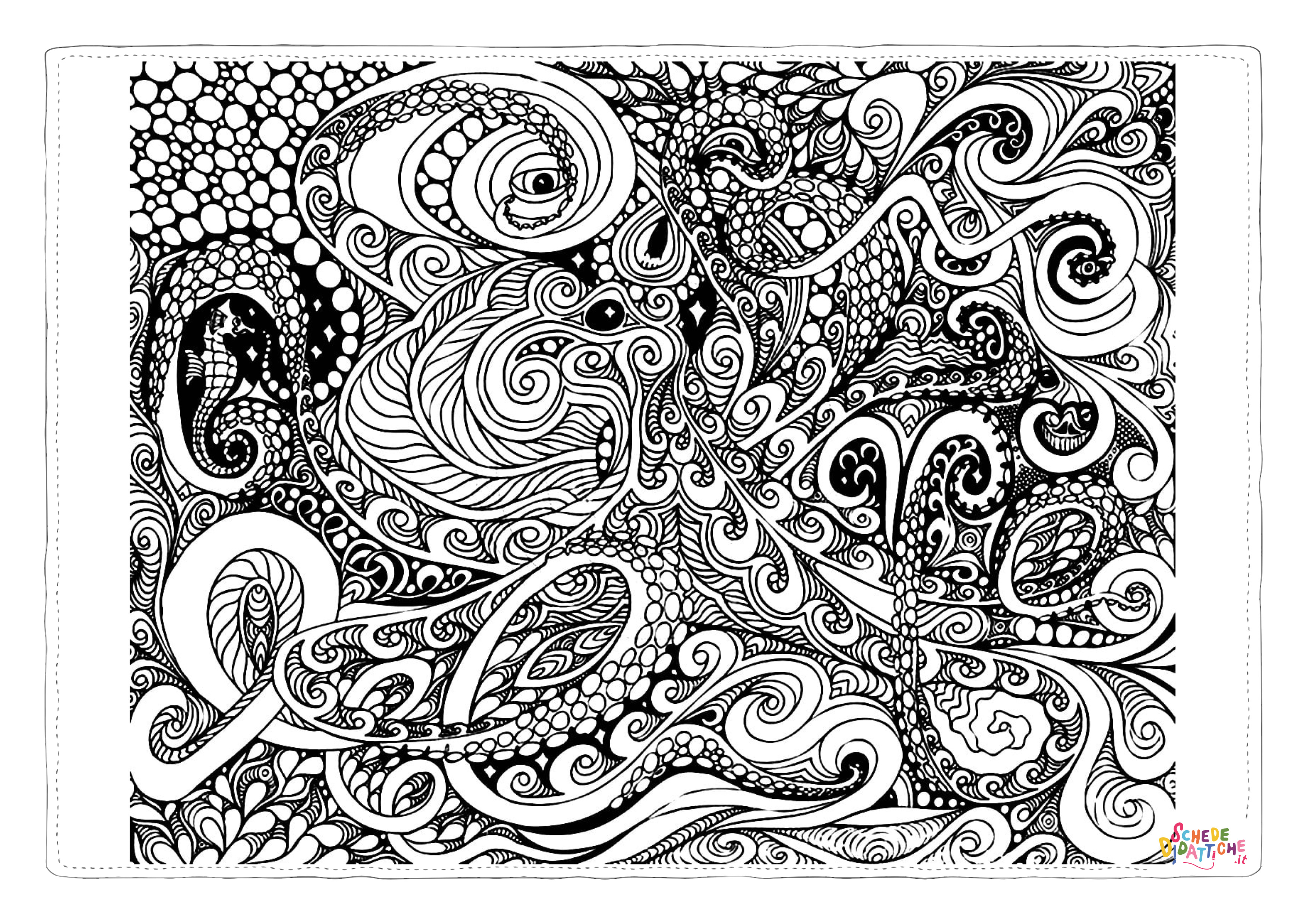 Disegno "Disegno di mandala da stampare e colorare 1025" Disegno di mandala da stampare e colorare 1025