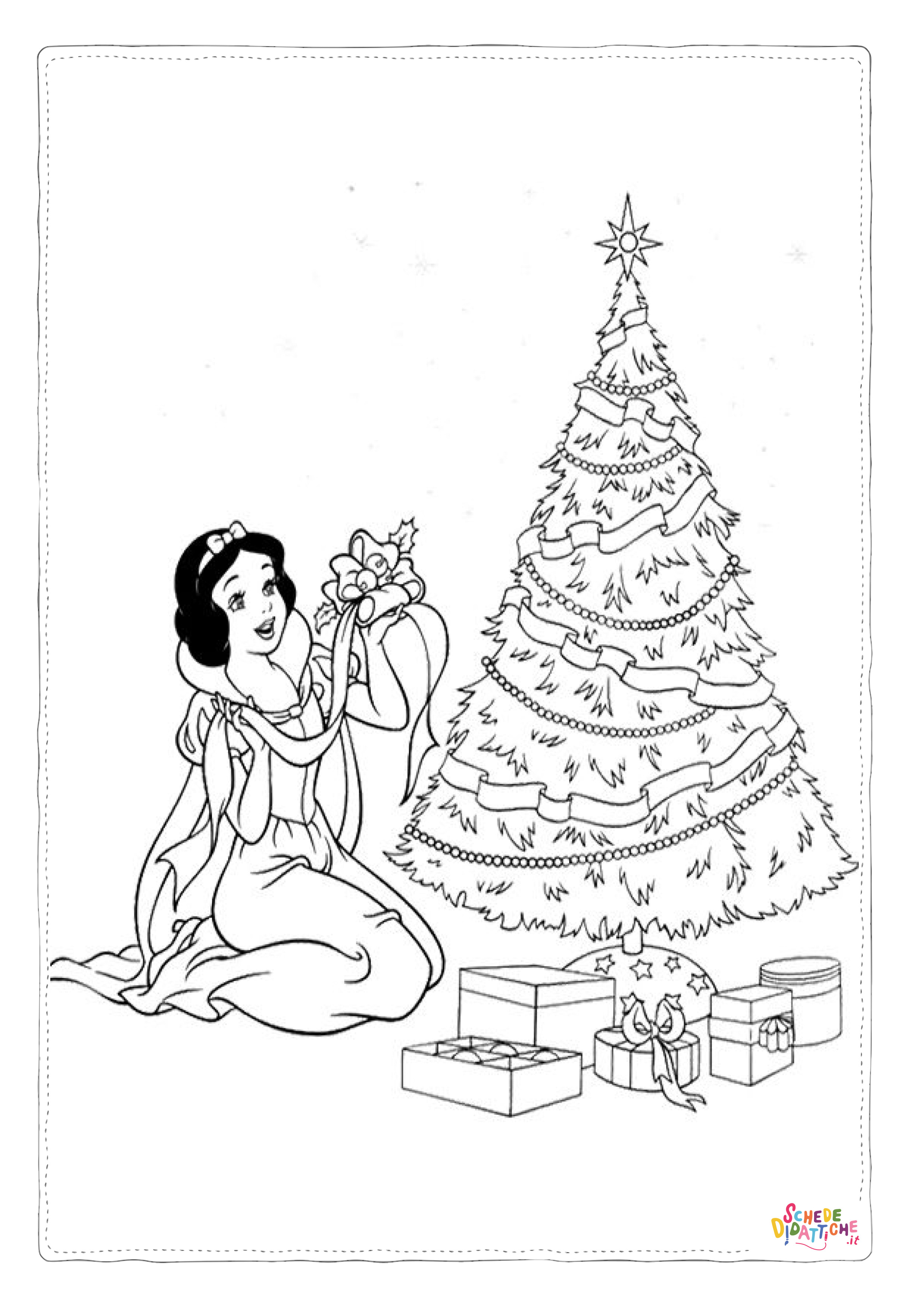 Disegno "Disegno di Biancaneve e i sette nani da stampare e colorare 40" Disegno di Biancaneve e i sette nani da stampare e colorare 40
