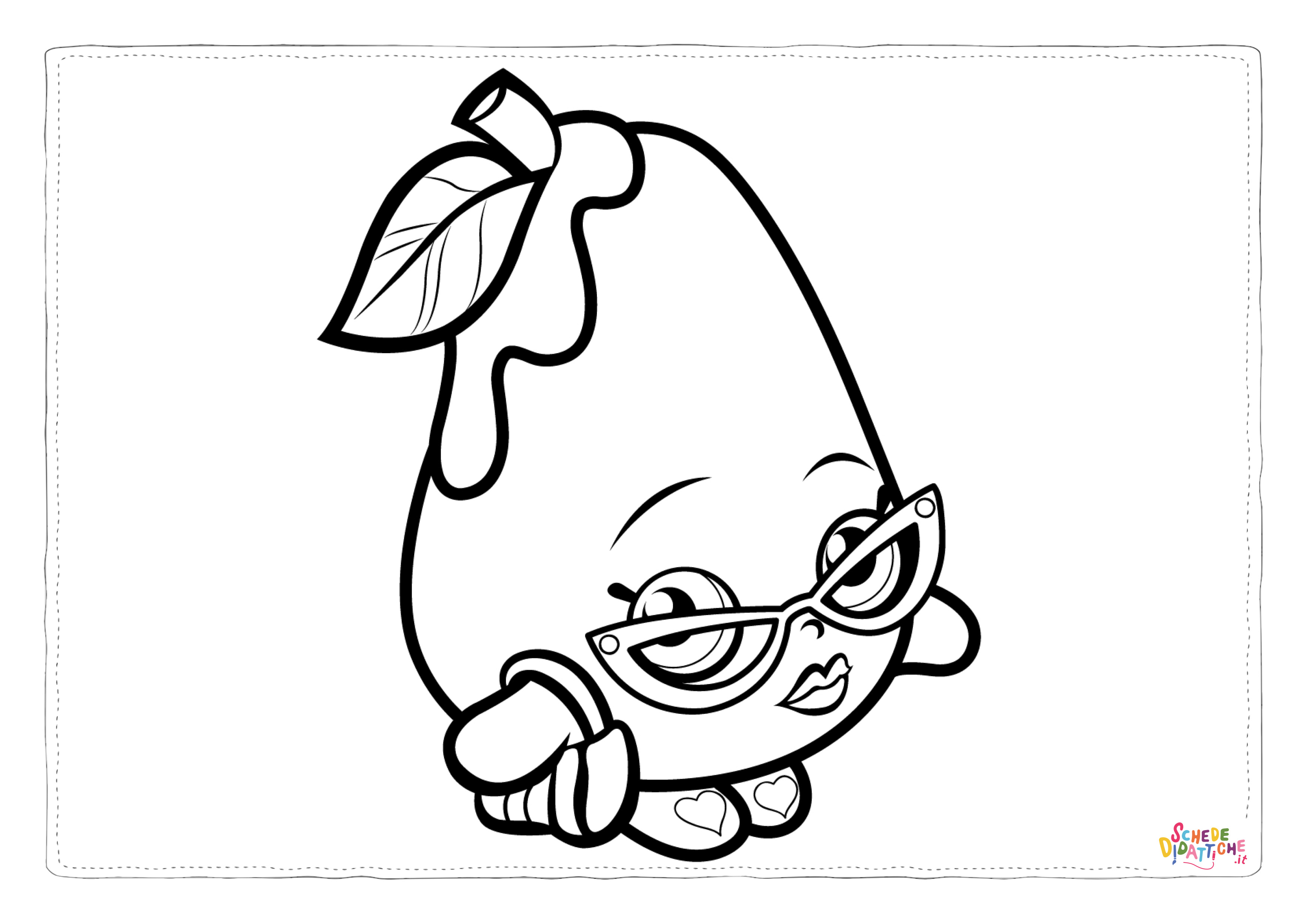 Disegno "Disegno di pera da stampare e colorare 11" Disegno di pera da stampare e colorare 11