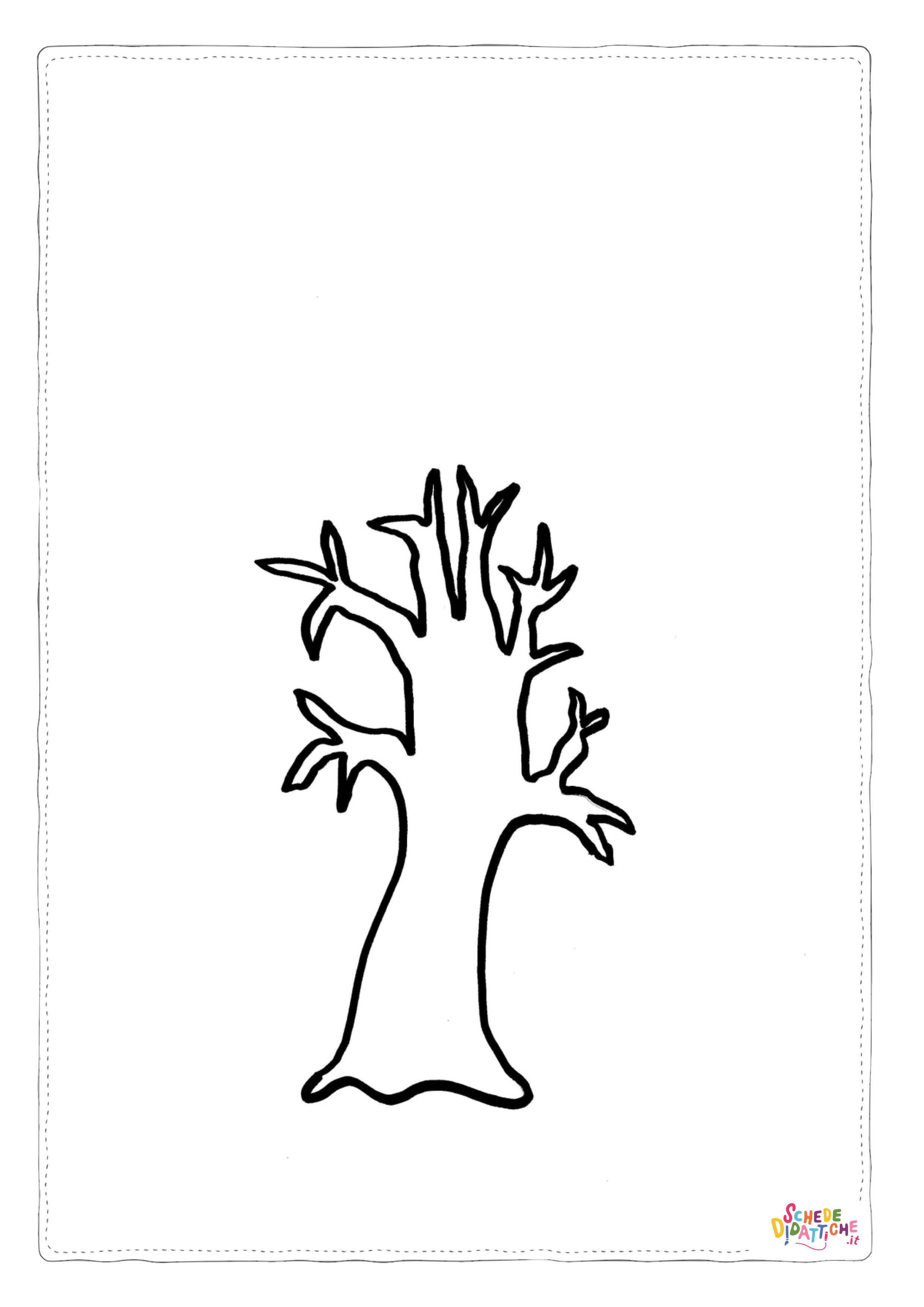 Disegno "Disegno di albero da stampare e colorare 90" Disegno di albero da stampare e colorare 90