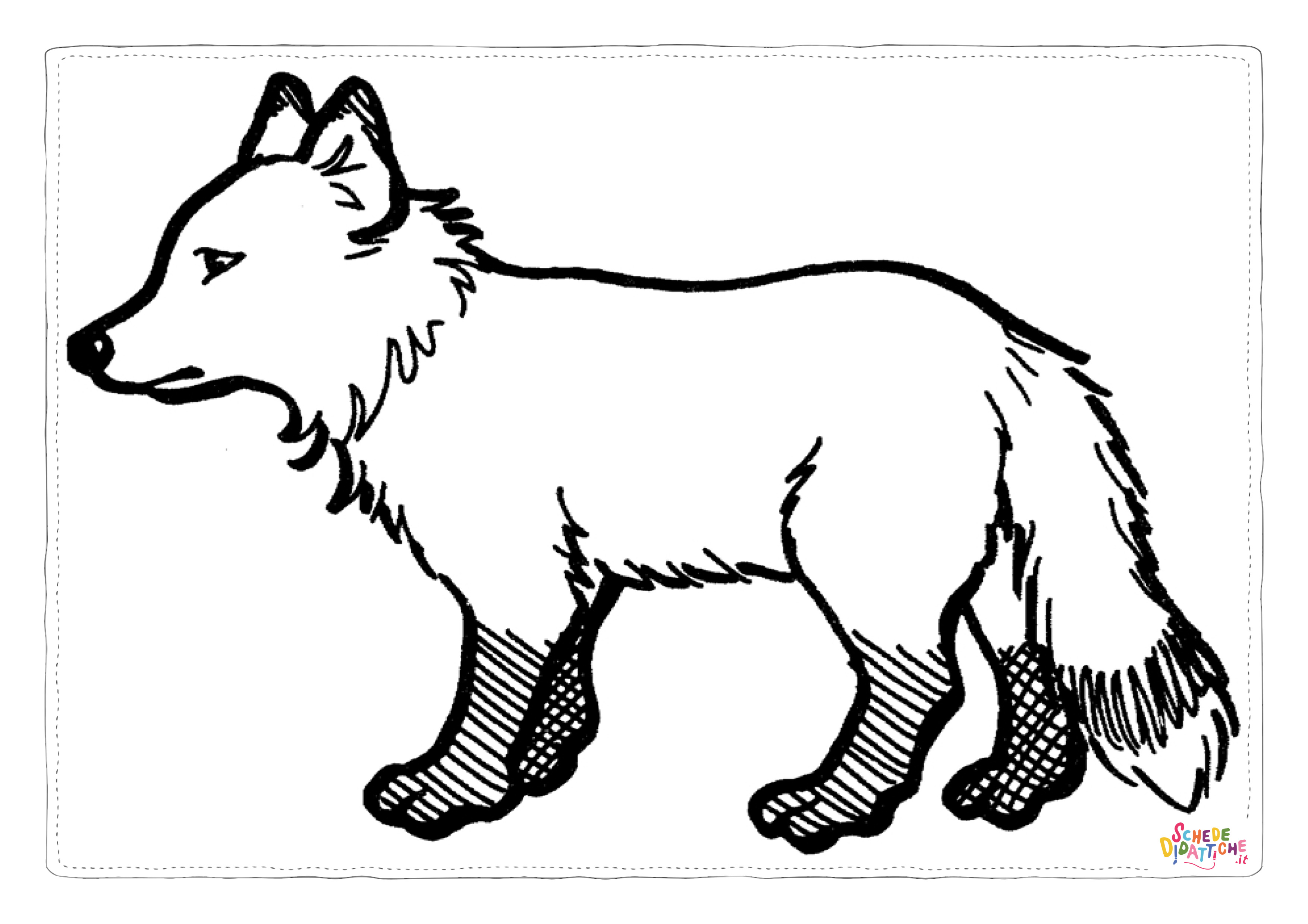 Disegno "Disegno di volpe da stampare e colorare 17" Disegno di volpe da stampare e colorare 17