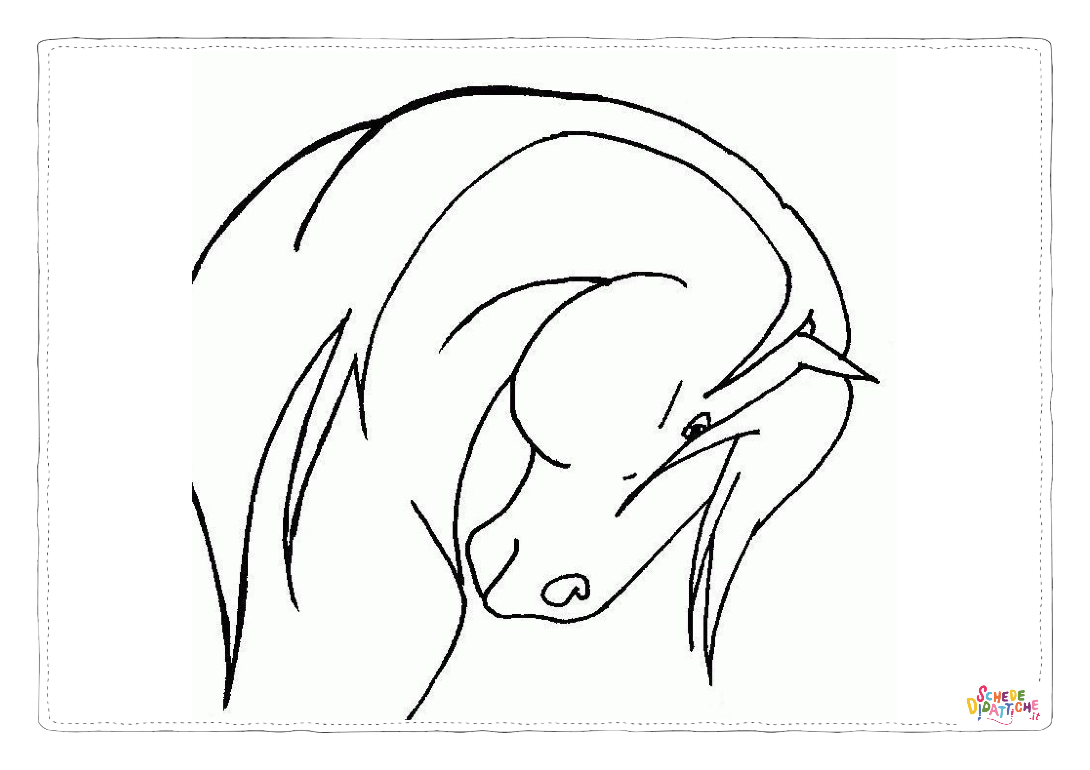 Disegno "Disegno di cavallo da stampare e colorare 208" Disegno di cavallo da stampare e colorare 208