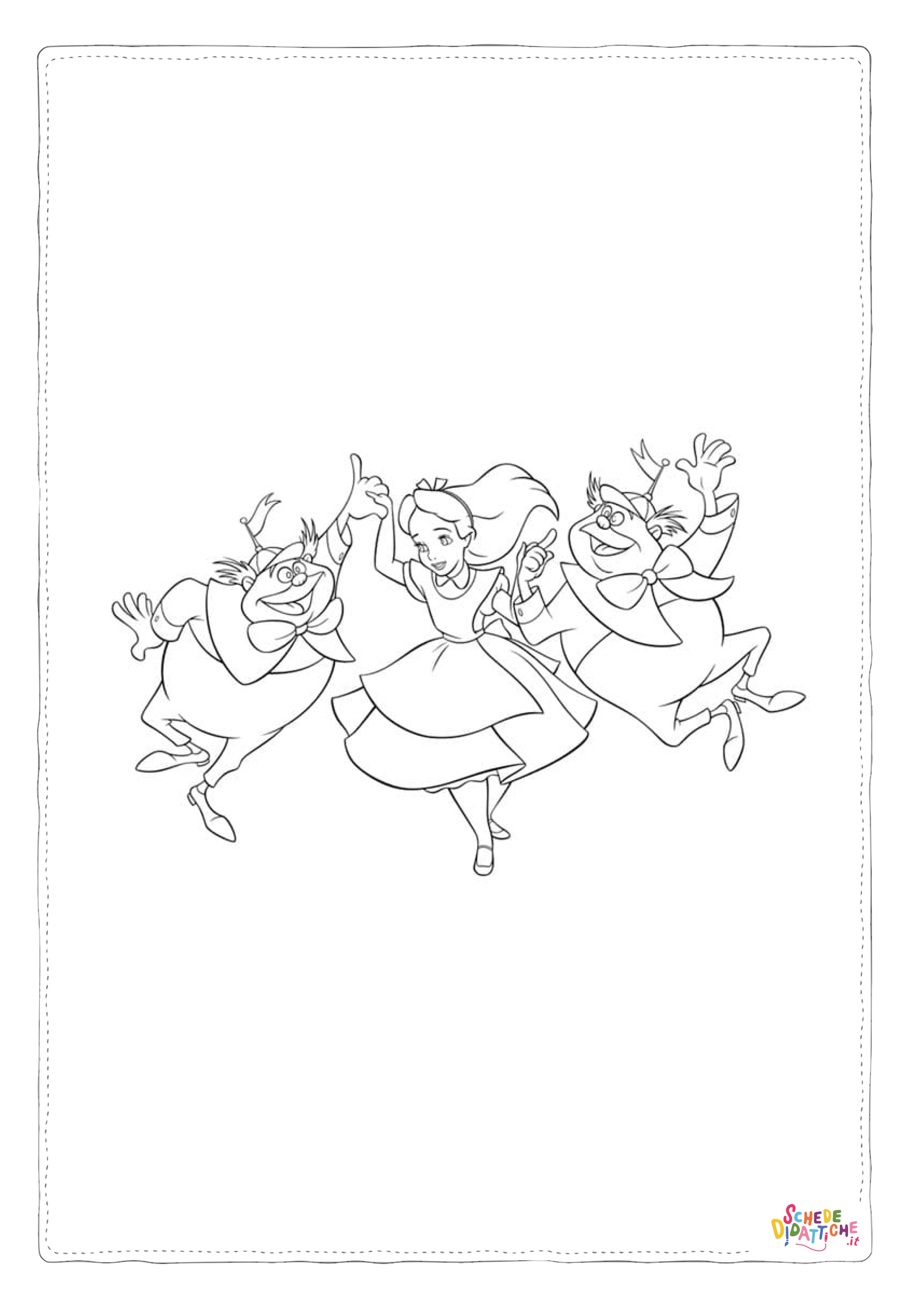 Disegno "Disegno di Alice nel paese delle meraviglie da stampare e colorare 80" Disegno di Alice nel paese delle meraviglie da stampare e colorare 80