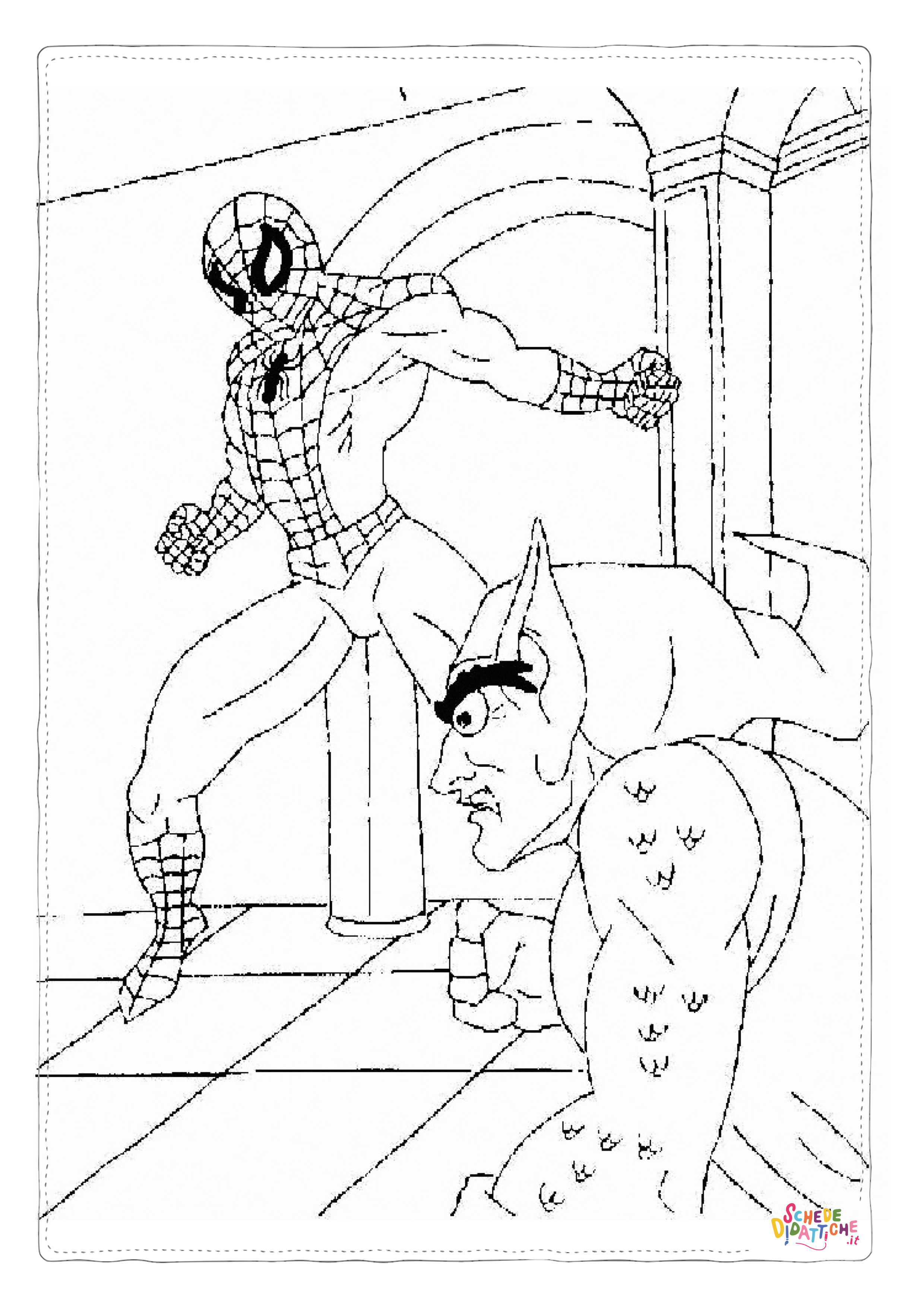 Disegno di Spiderman da stampare e colorare