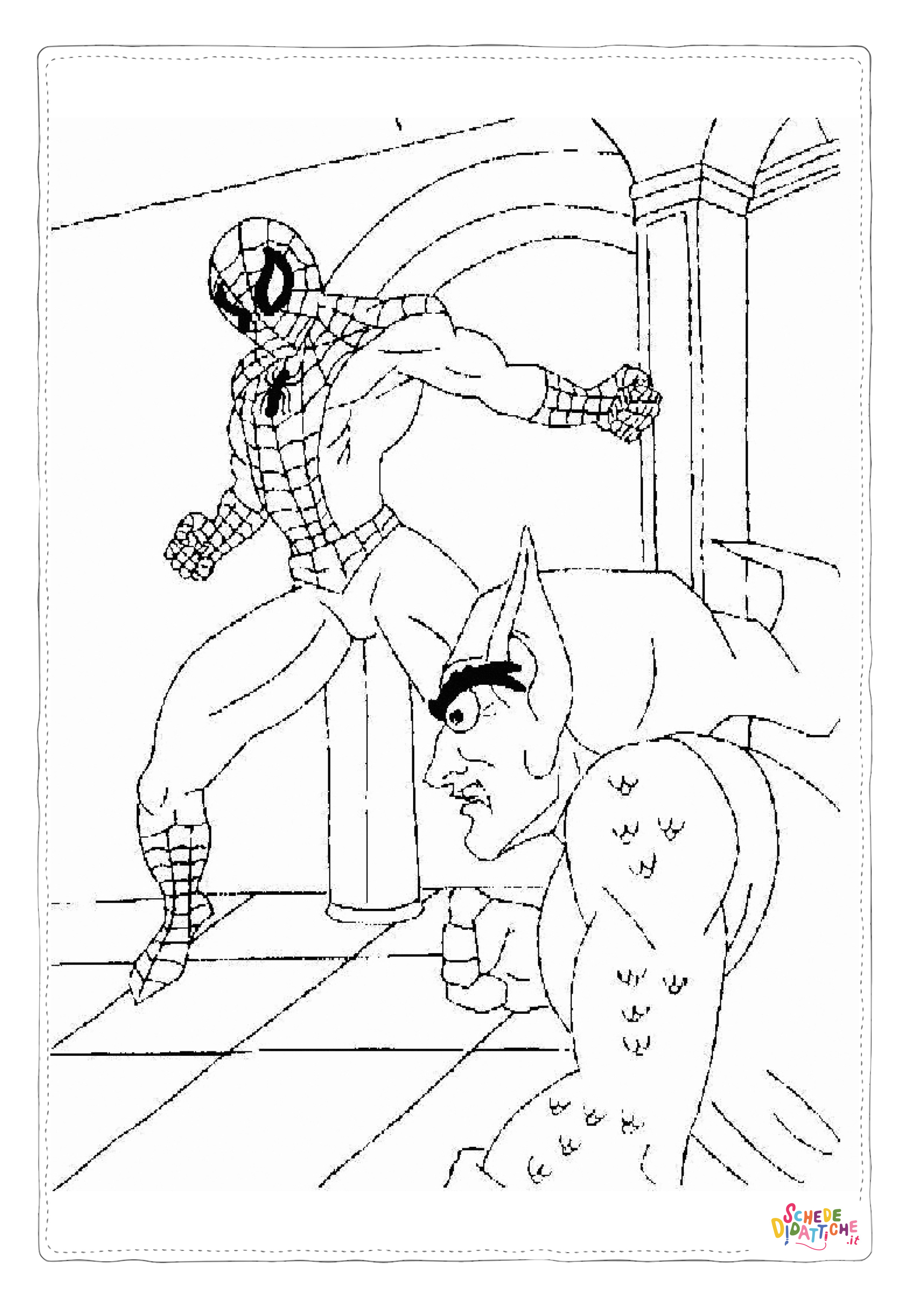 Disegno "Disegno di Spiderman da stampare e colorare" Disegno di Spiderman da stampare e colorare