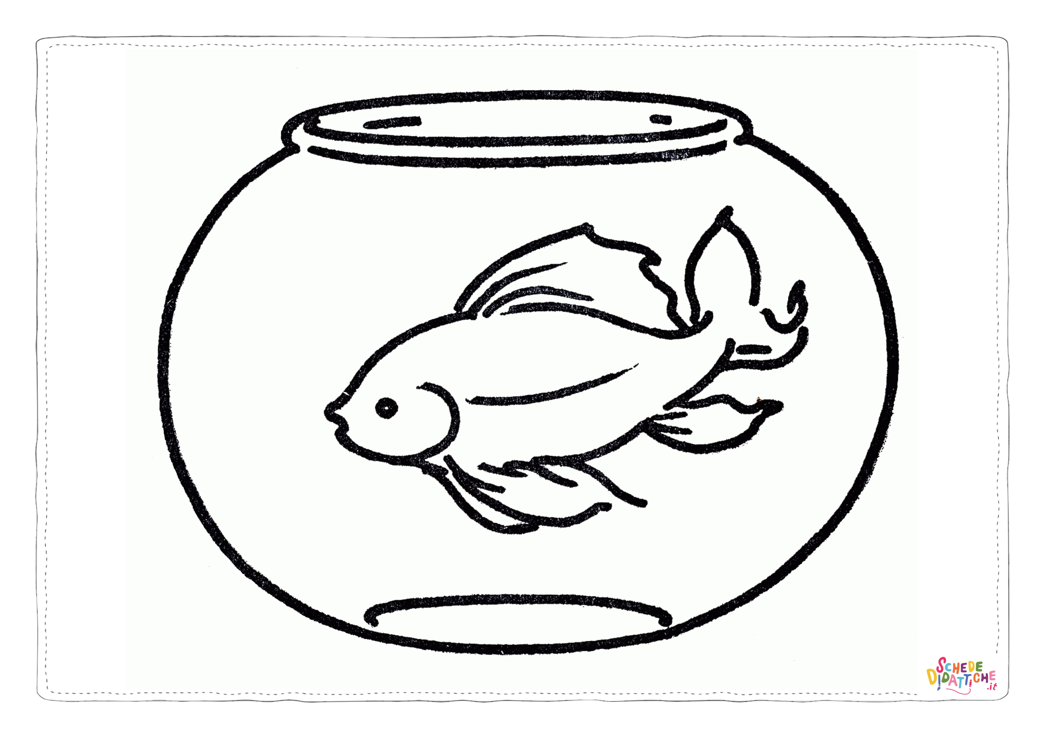 Disegno "Disegno di pesce da stampare e colorare 101" Disegno di pesce da stampare e colorare 101