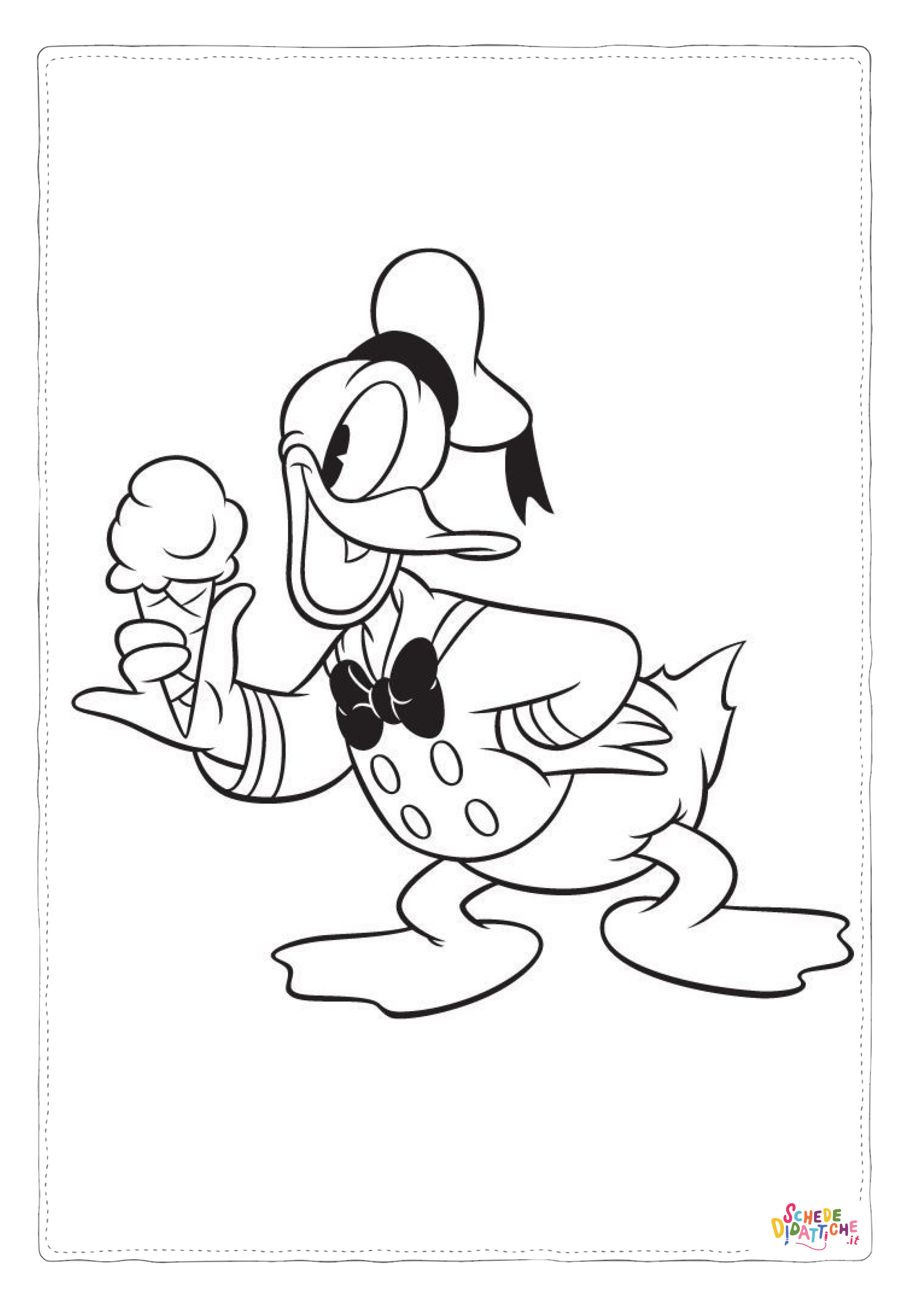 Disegno di Paperino da stampare e colorare 84