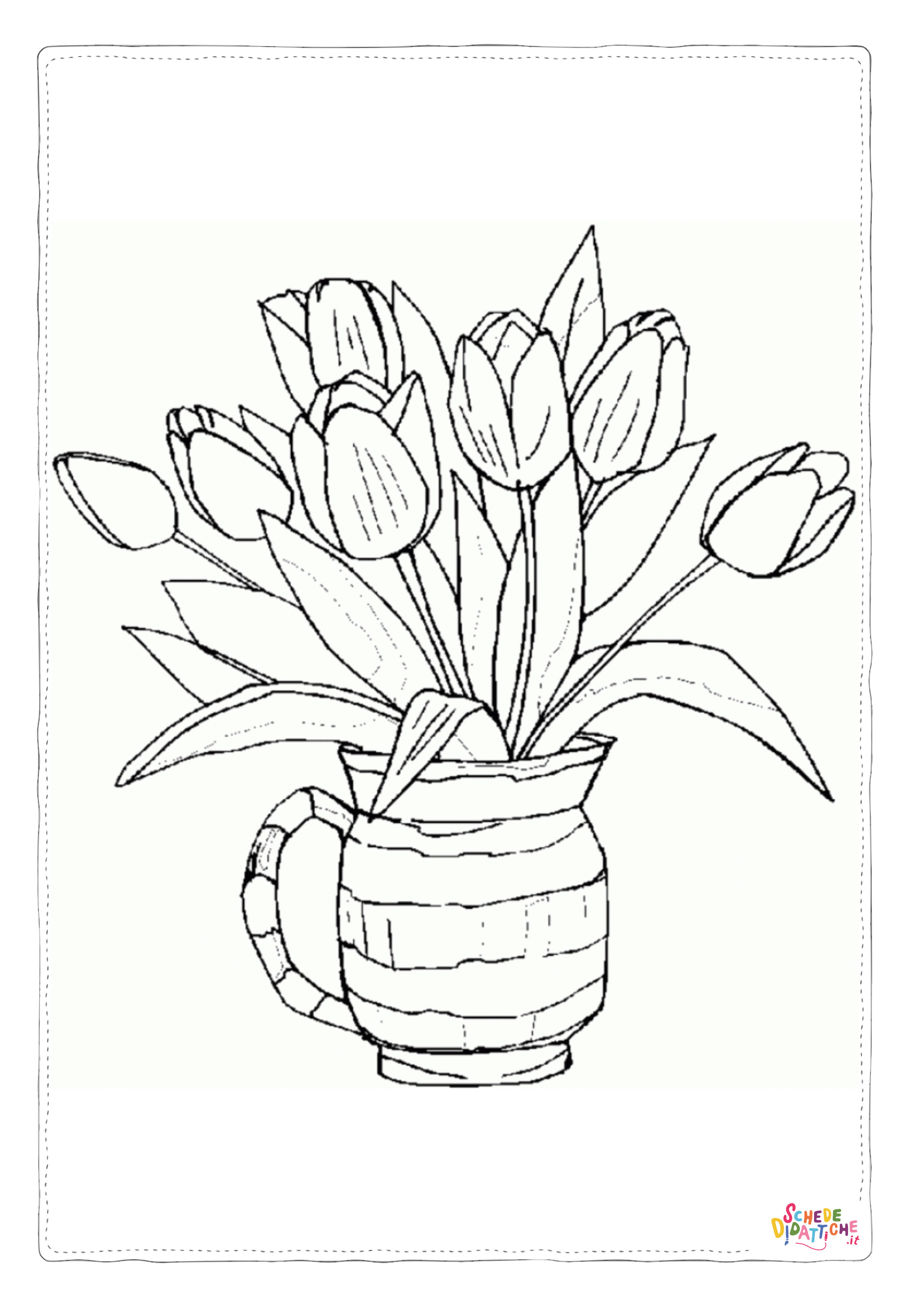 Disegno "Disegno di fiore da stampare e colorare 185" Disegno di fiore da stampare e colorare 185