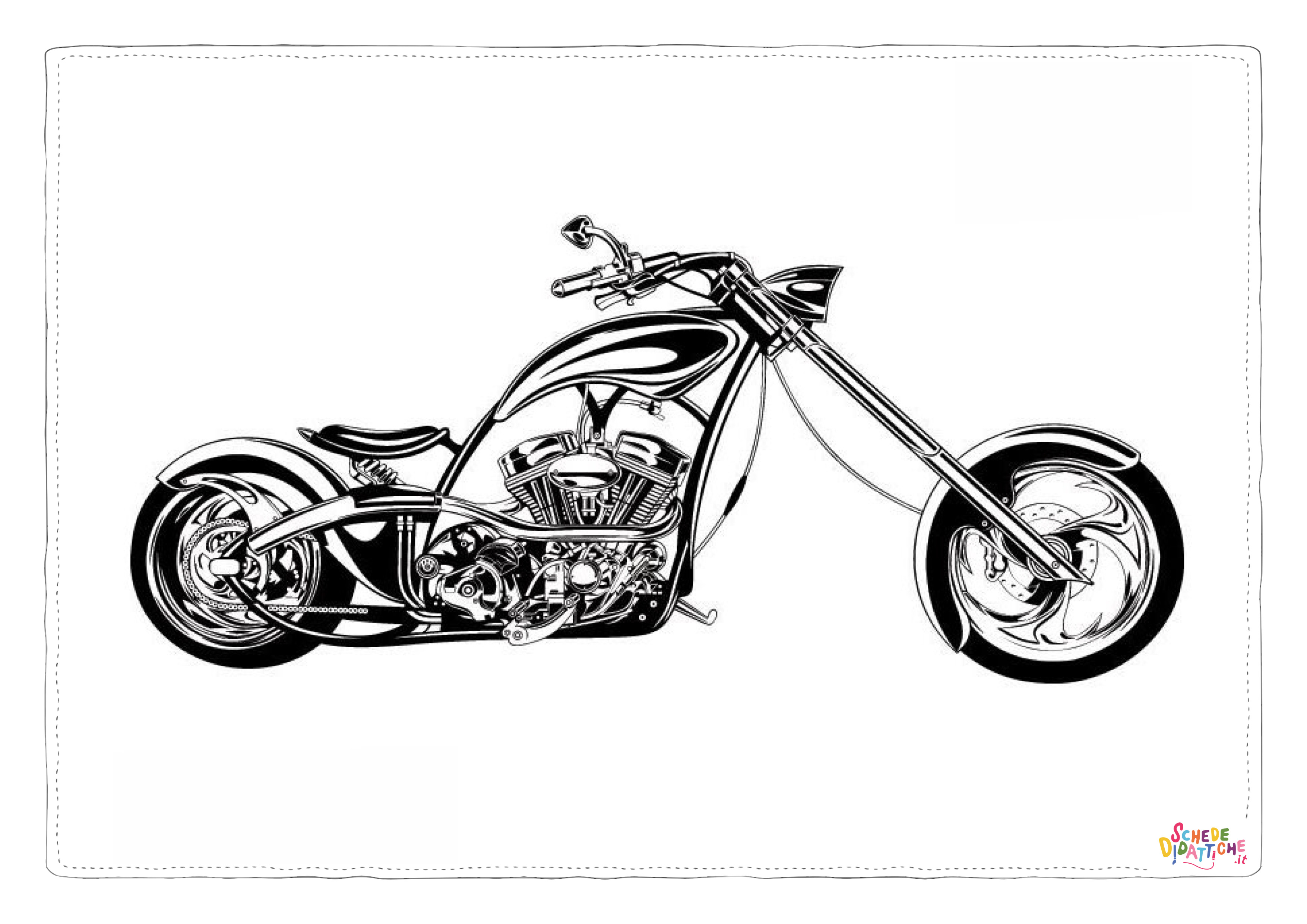 Disegno di moto da stampare e colorare 25