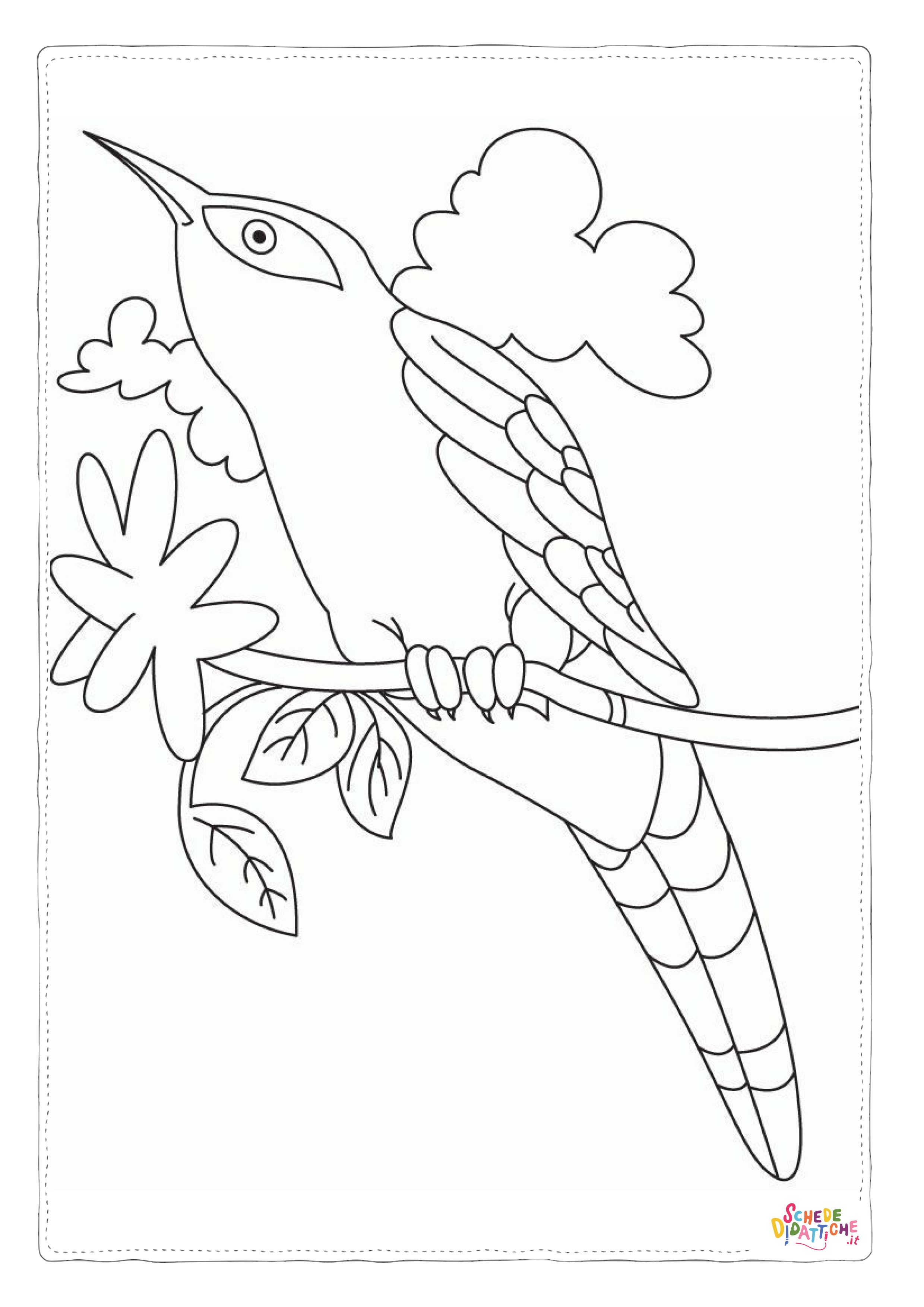 Disegno "Disegno di passero da stampare e colorare 45" Disegno di passero da stampare e colorare 45