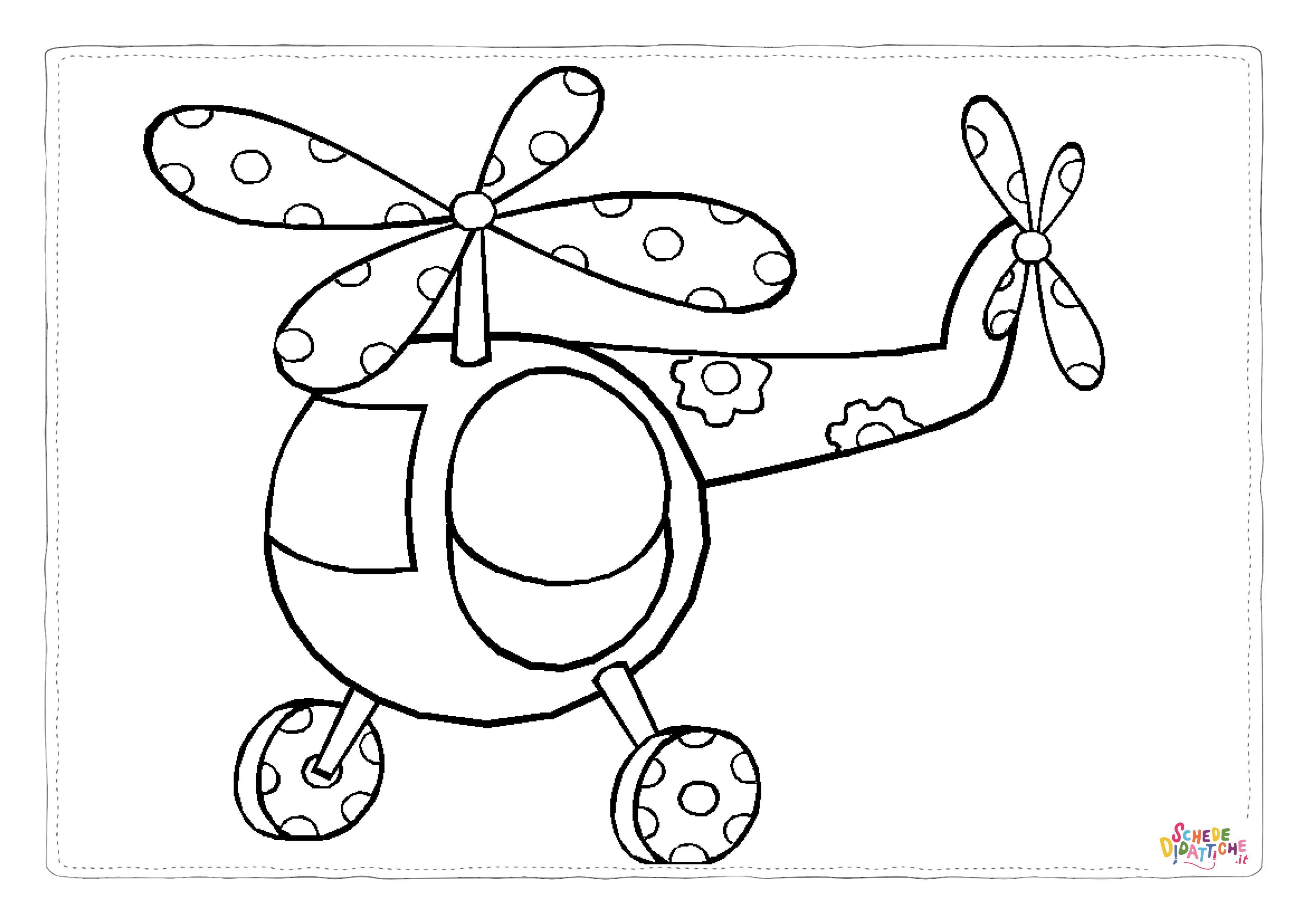 Disegno "Disegno di elicottero da stampare e colorare 36" Disegno di elicottero da stampare e colorare 36