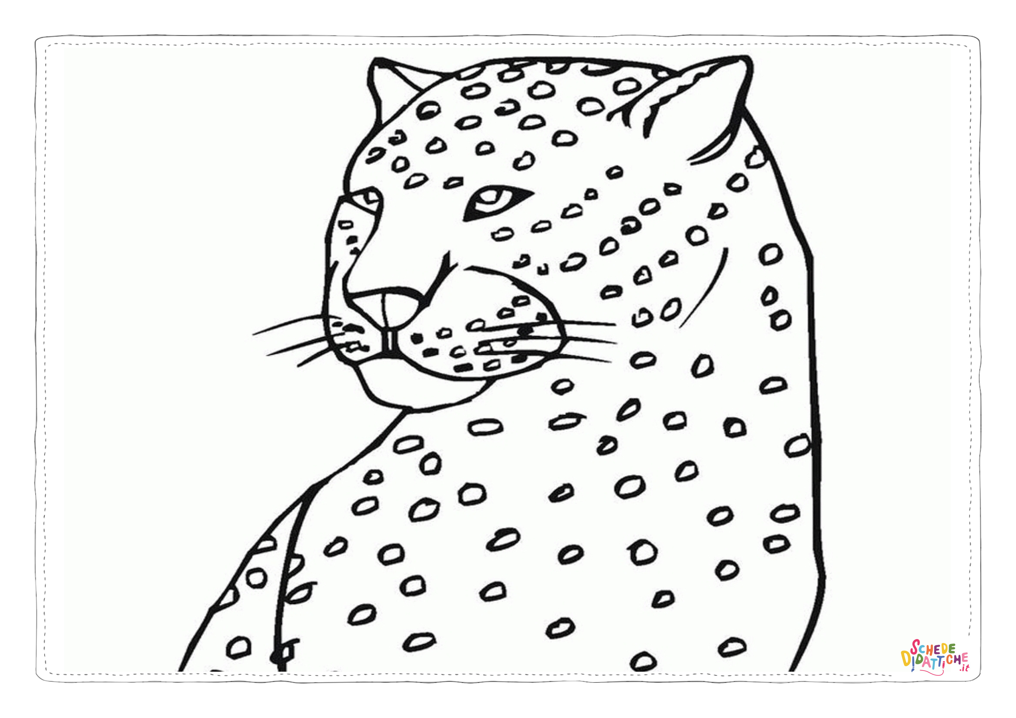 Disegno di leopardo da stampare e colorare 4