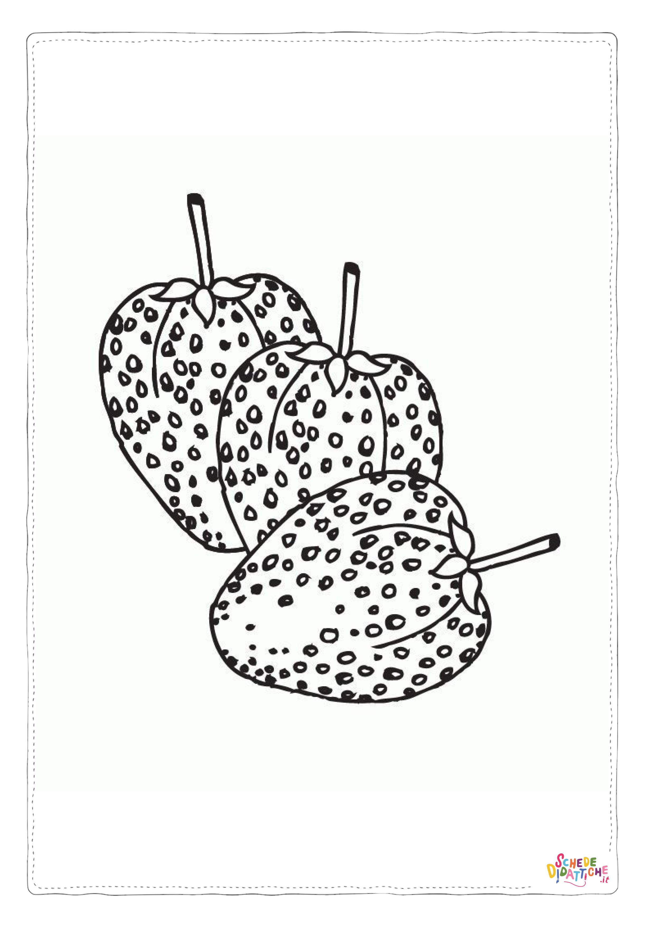 Disegno "Disegno di fragola da stampare e colorare 21" Disegno di fragola da stampare e colorare 21