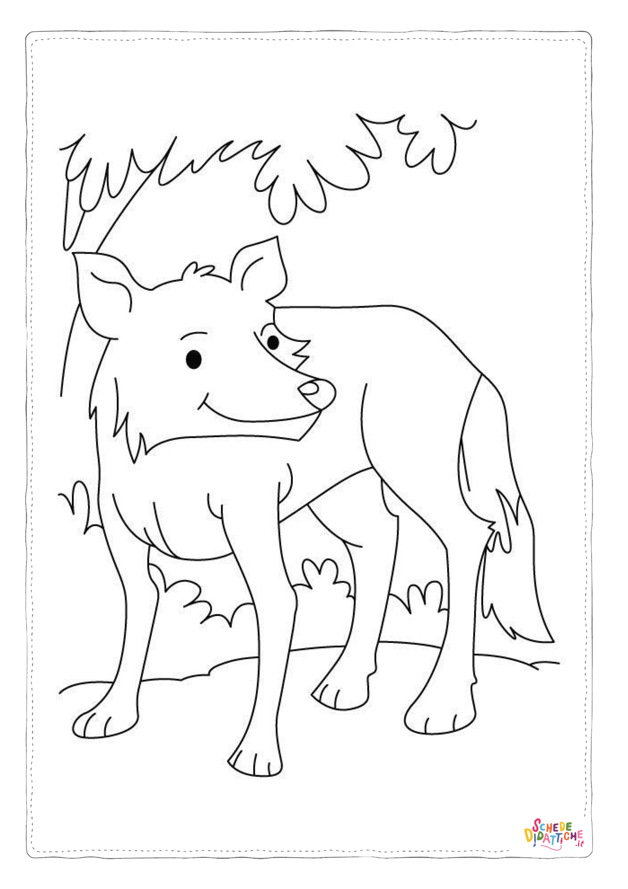 Disegno di lupo da stampare e colorare 65