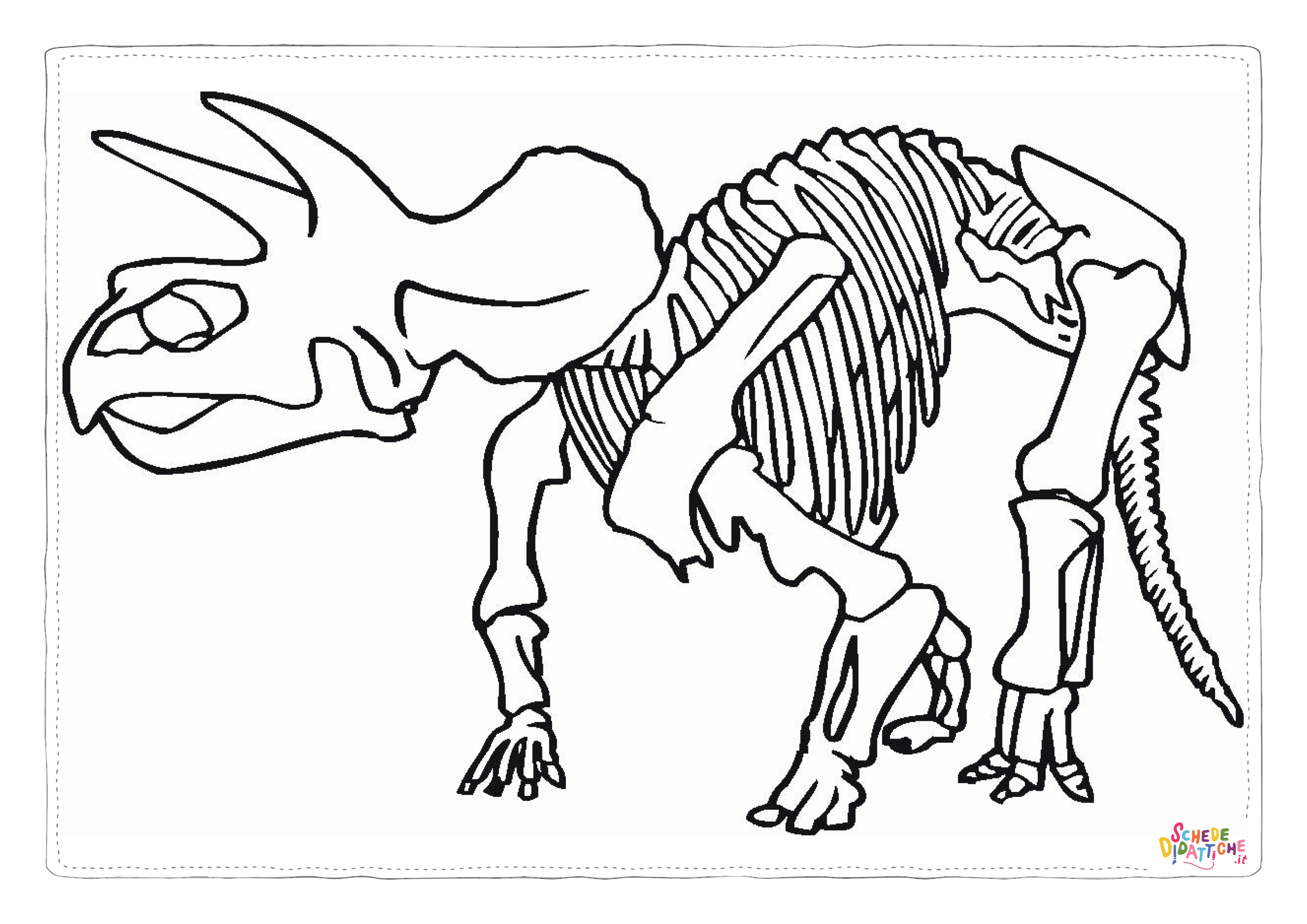 Disegno di Triceratopo da stampare e colorare 64
