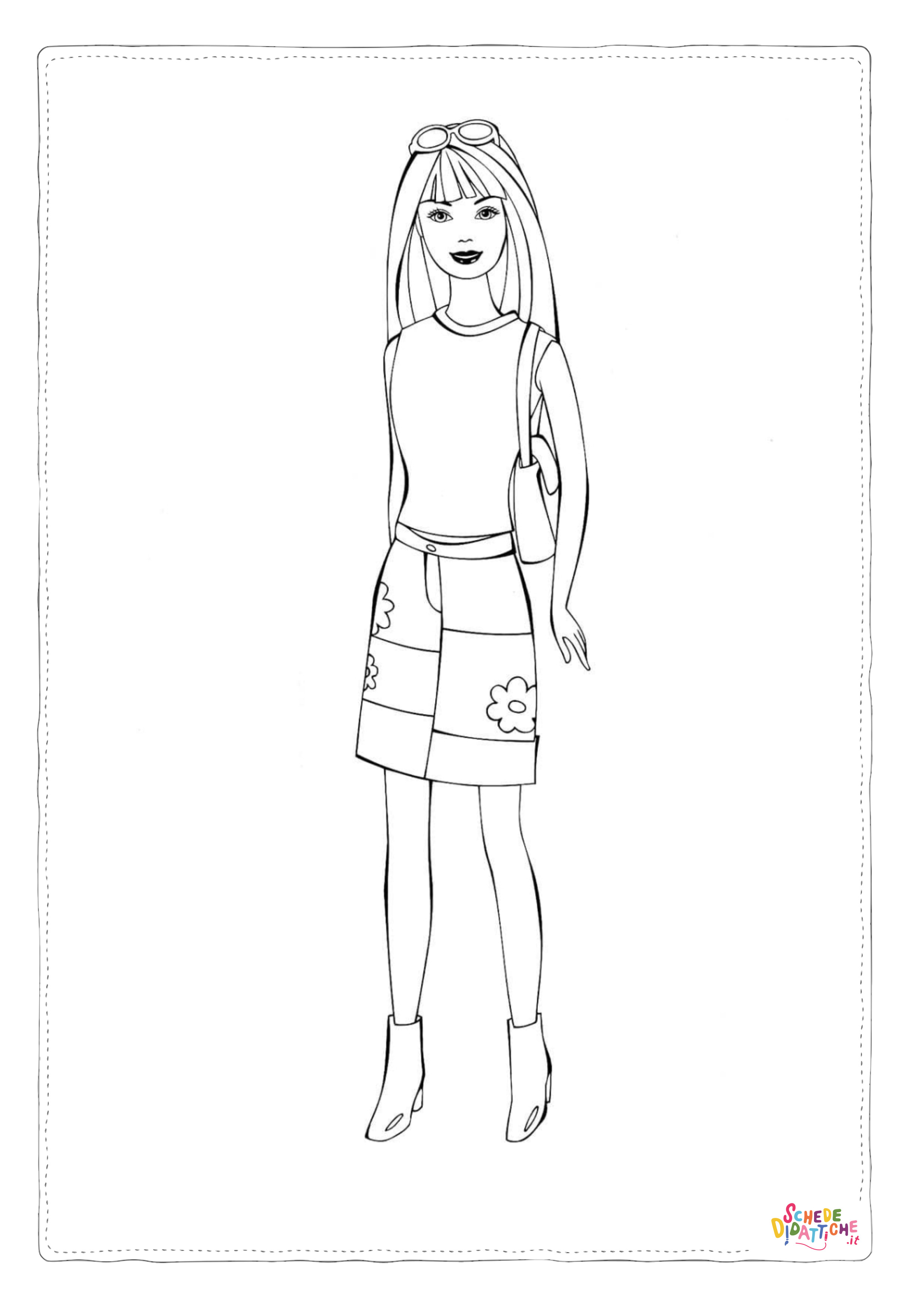 Disegno "Disegno di Barbie da stampare e colorare 109" Disegno di Barbie da stampare e colorare 109