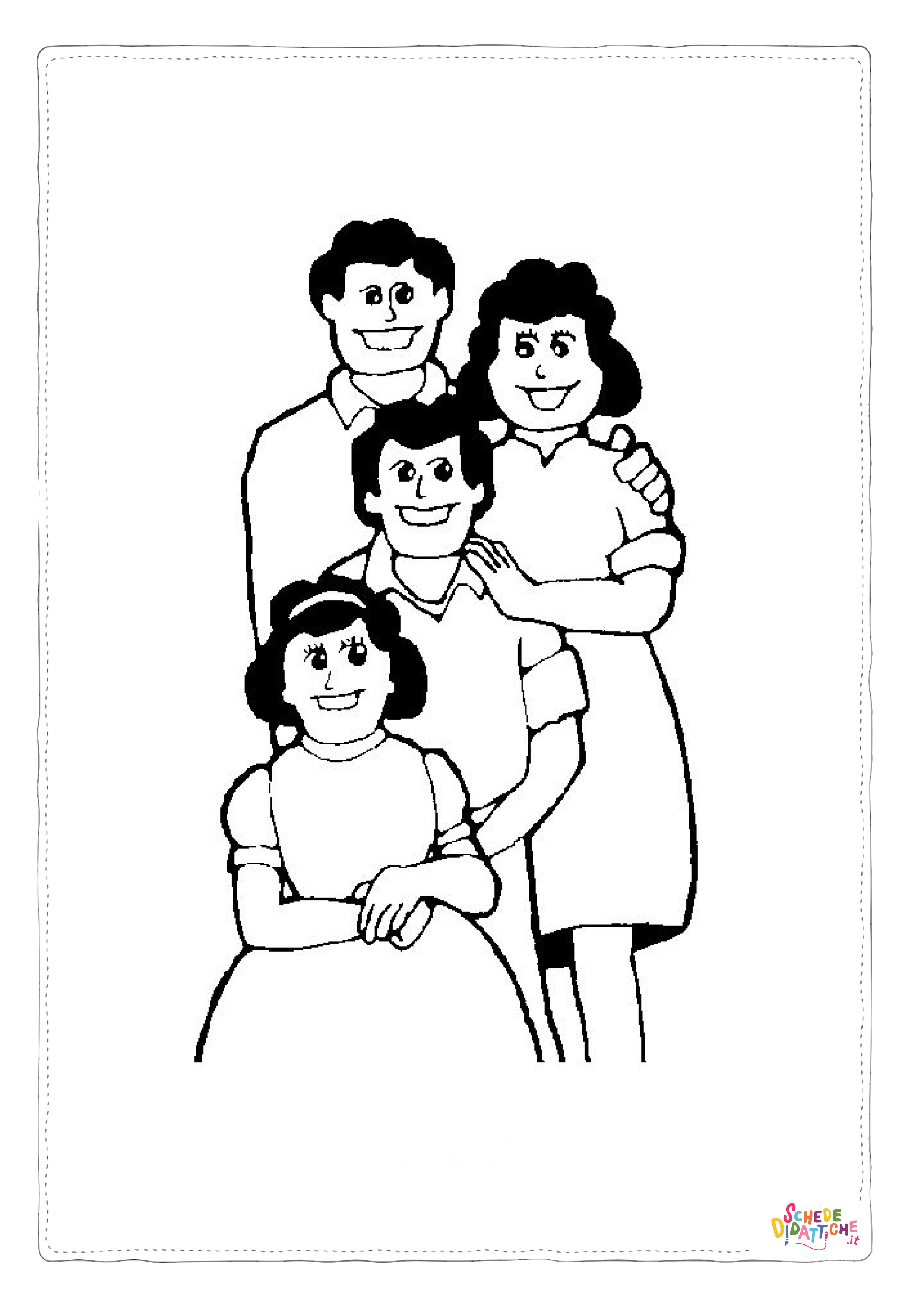 Disegno "Disegno di membro della famiglia da stampare e colorare 6" Disegno di membro della famiglia da stampare e colorare 6