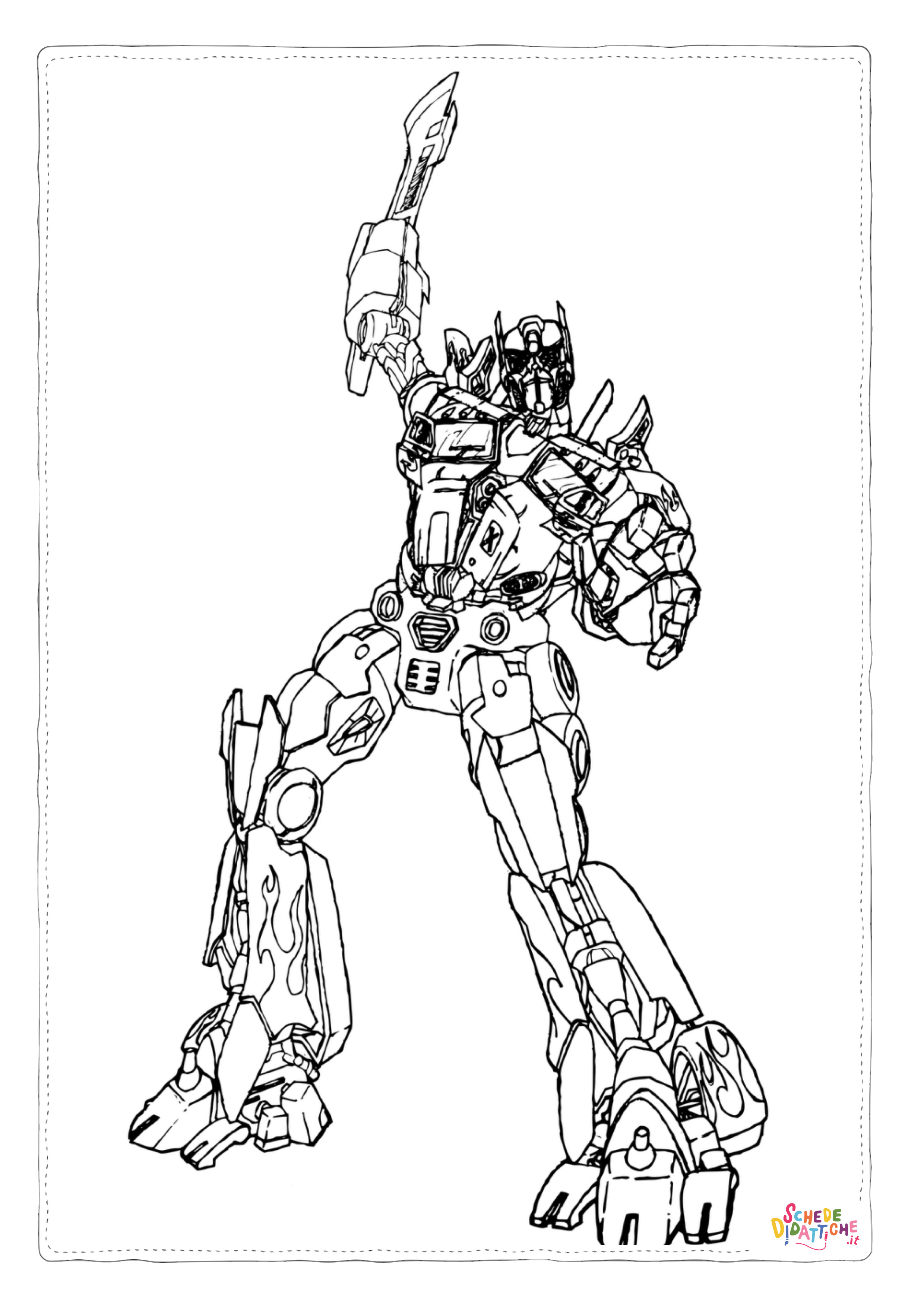 Disegno di Transformers da stampare e colorare 10