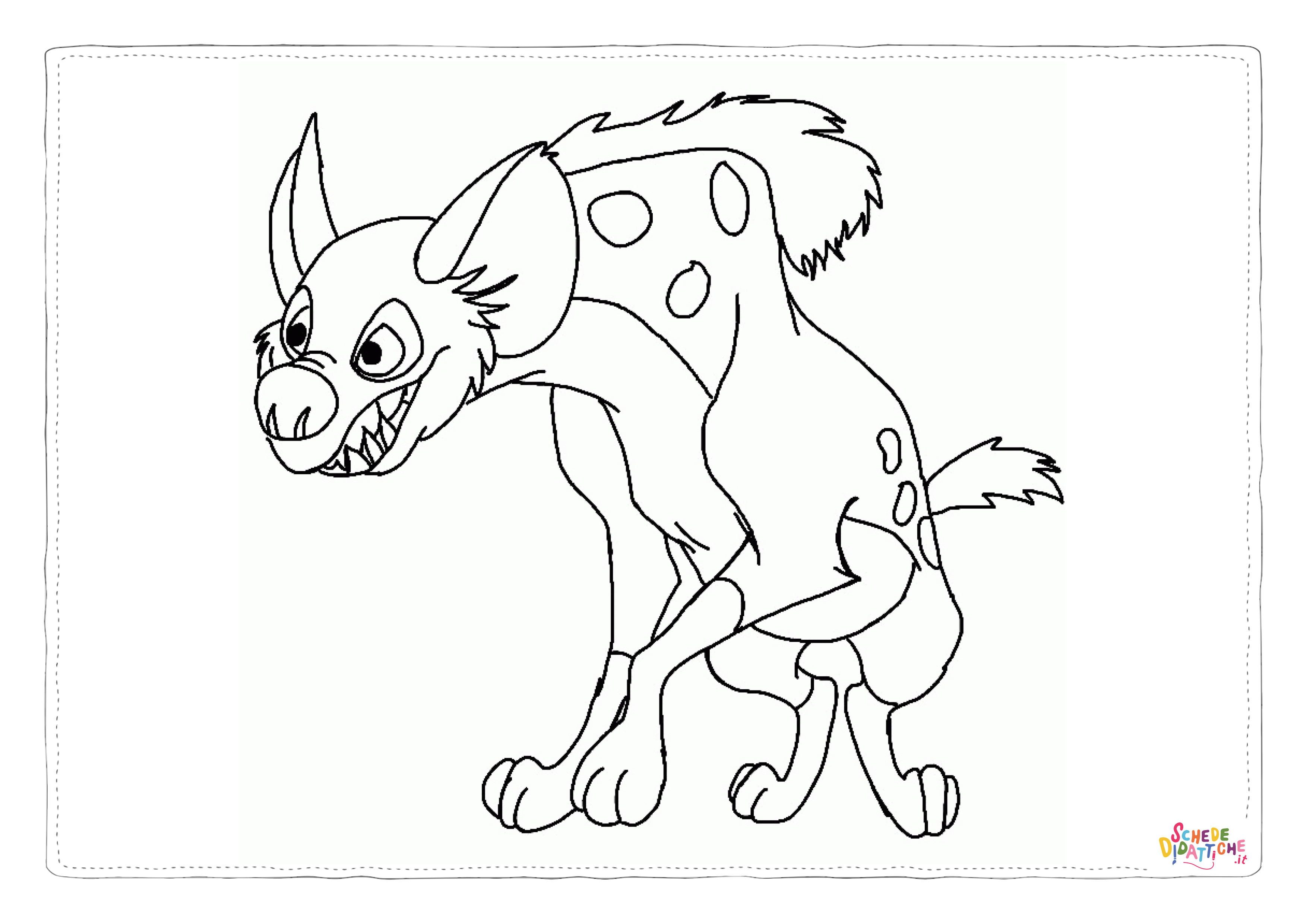 Disegno "Disegno di iena da stampare e colorare 7" Disegno di iena da stampare e colorare 7