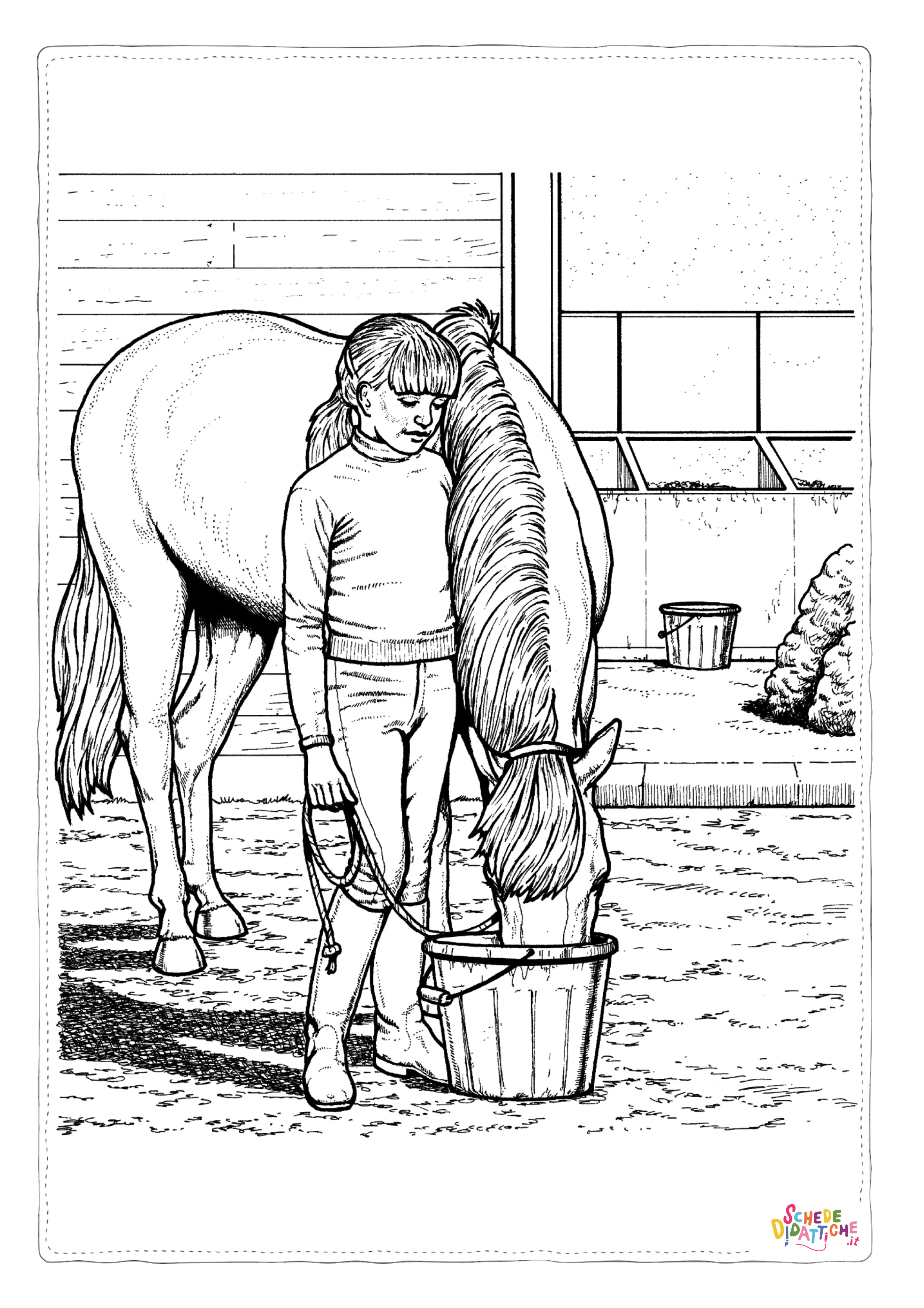 Disegno "Disegno di cavallo da stampare e colorare 261" Disegno di cavallo da stampare e colorare 261