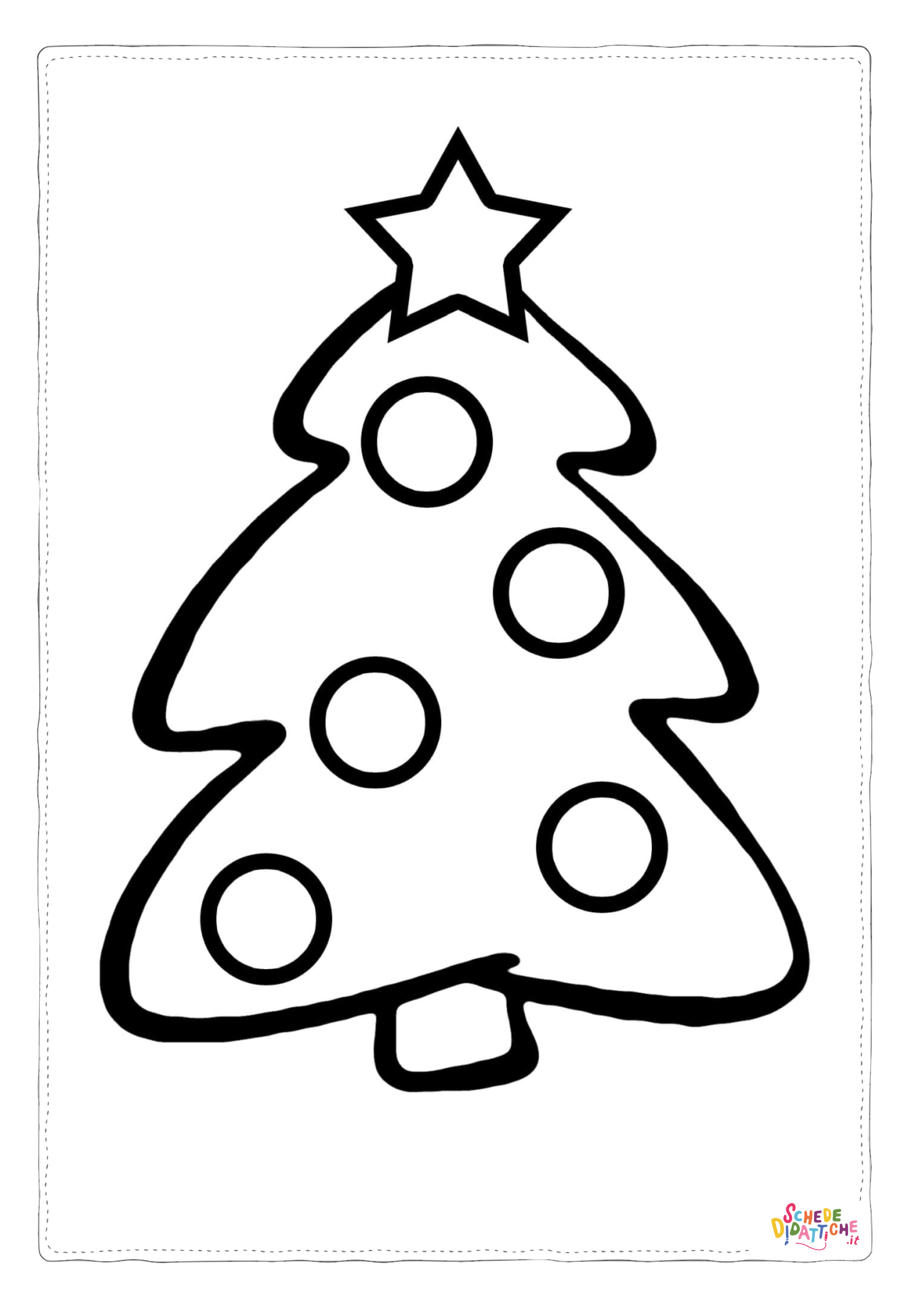 Disegno di albero di Natale da stampare e colorare 127
