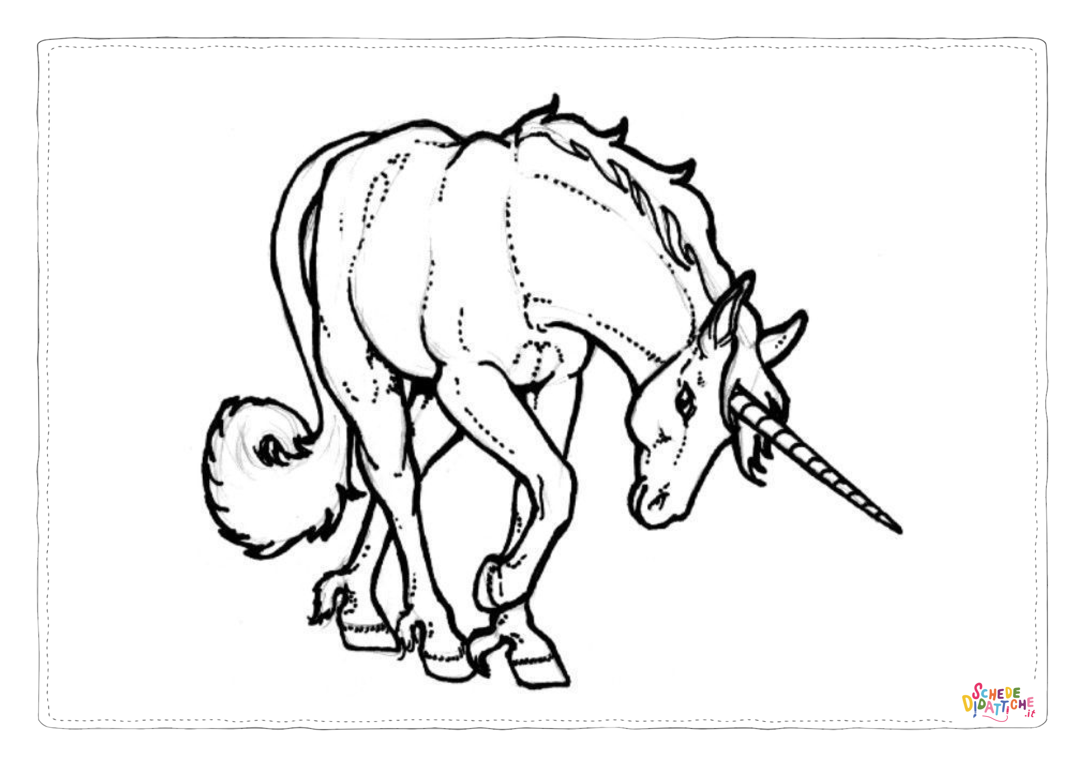 Disegno "Disegno di unicorno da stampare e colorare 79" Disegno di unicorno da stampare e colorare 79