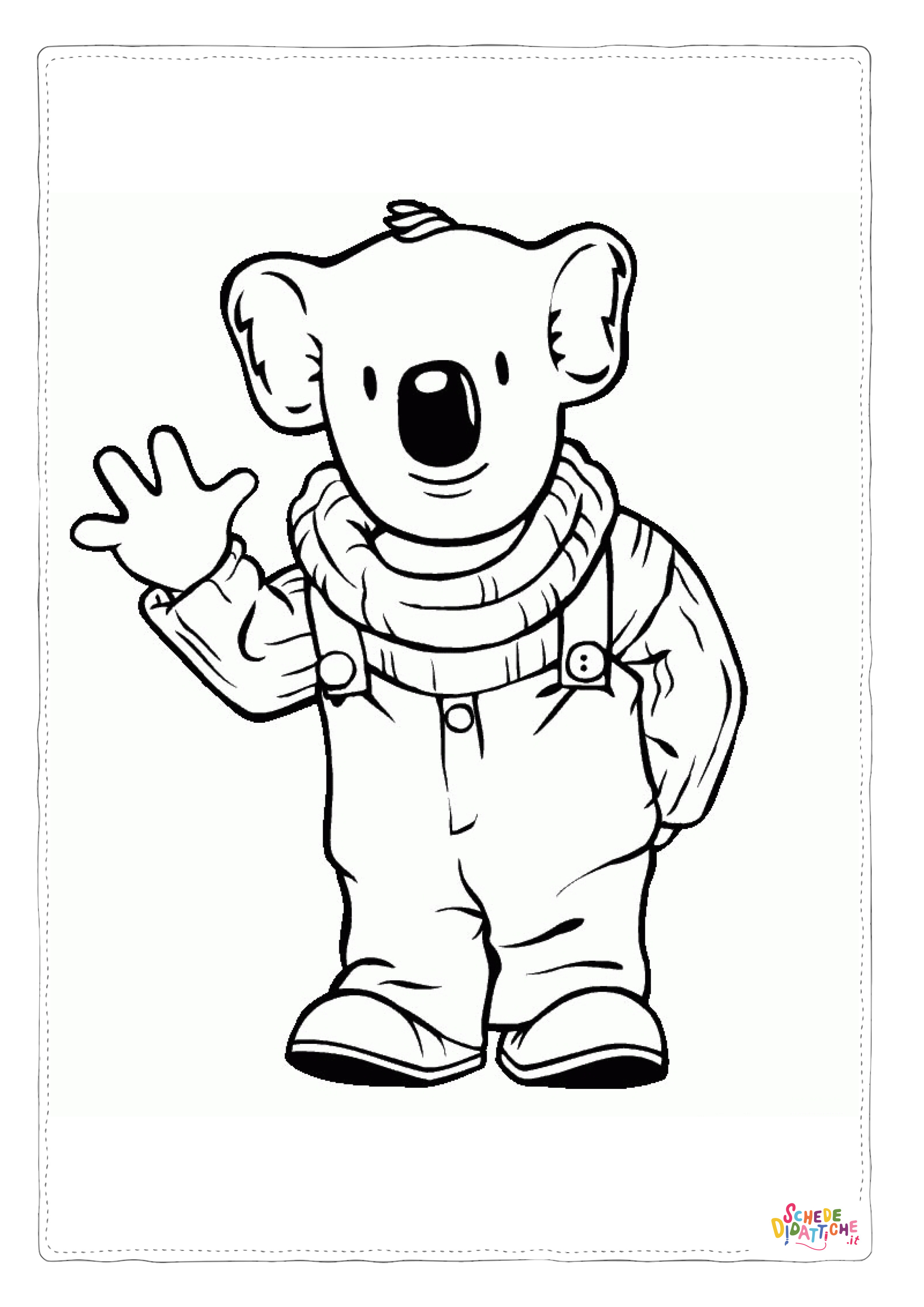 Disegno di koala da stampare e colorare 1