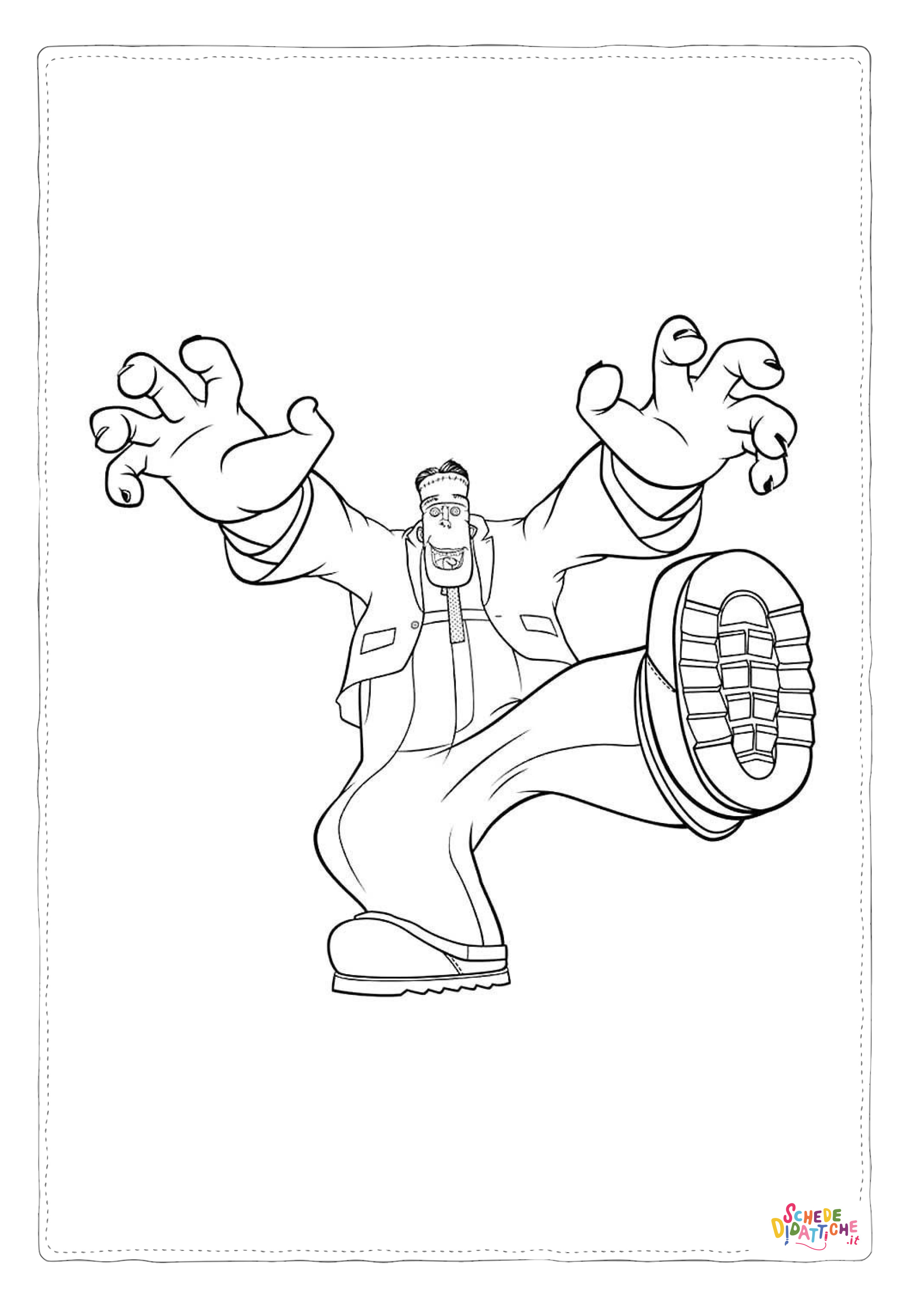 Disegno "Disegno di Frankenstein da stampare e colorare 30" Disegno di Frankenstein da stampare e colorare 30