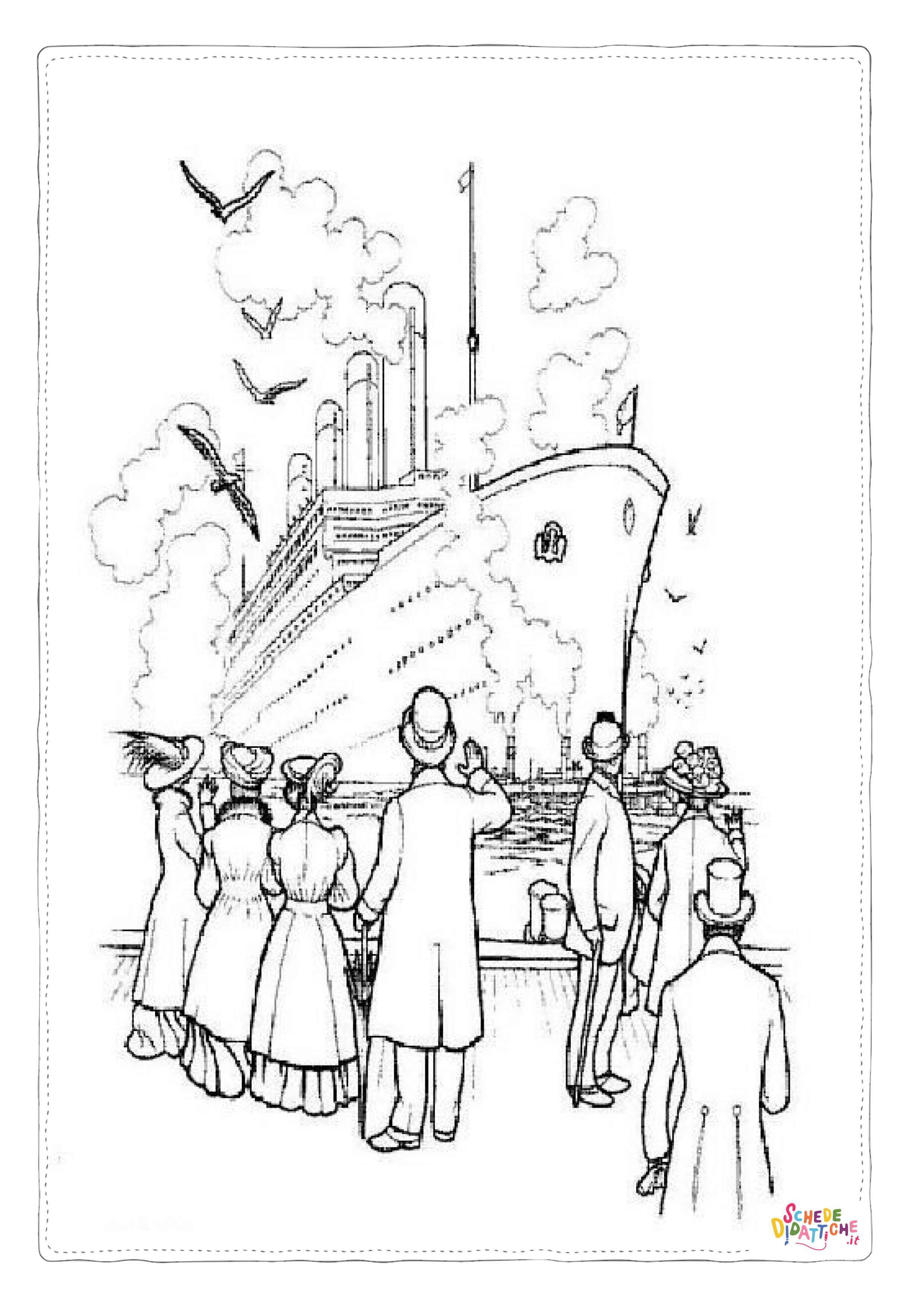 Disegno di Titanic da stampare e colorare 9