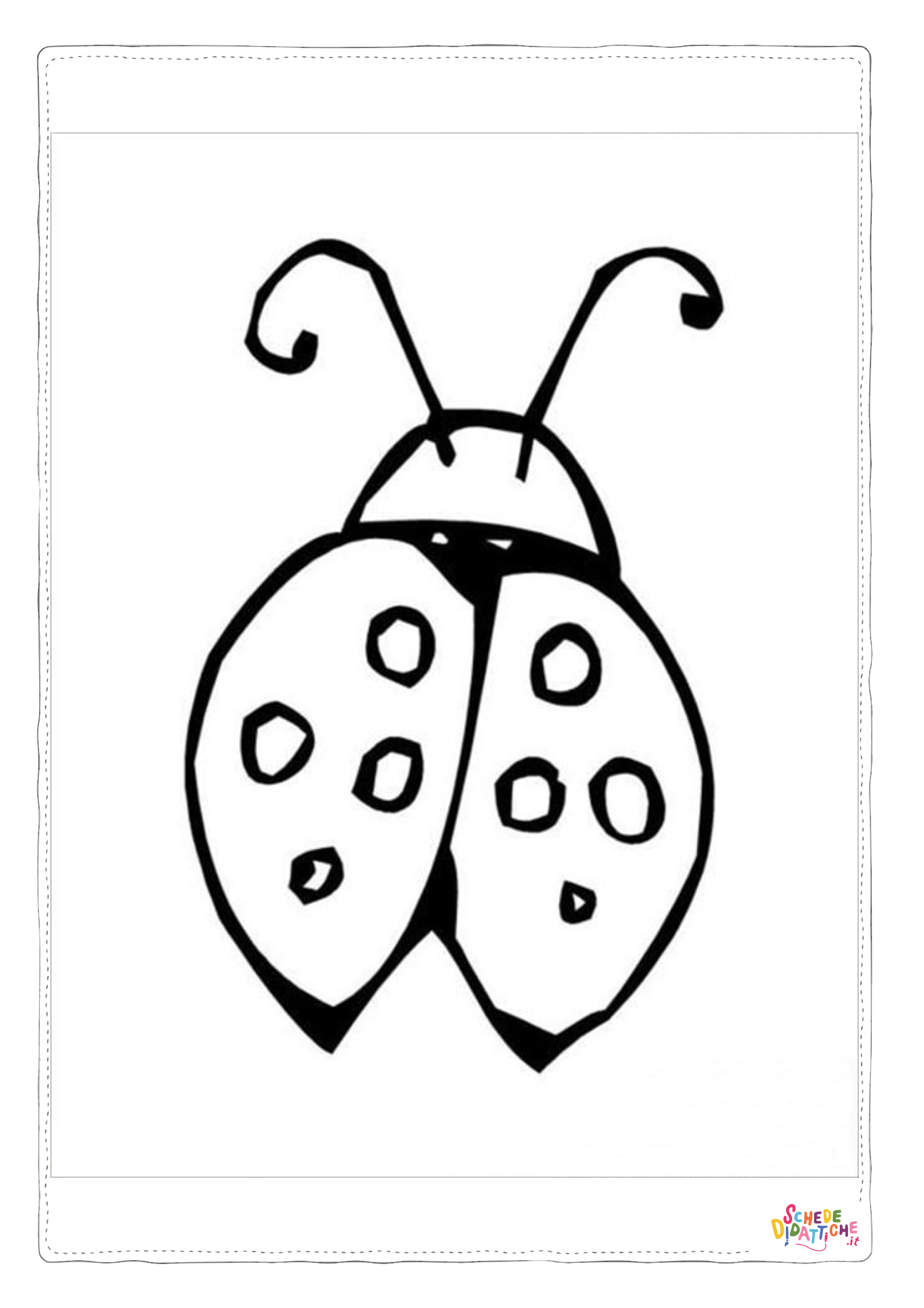 Disegno "Disegno di coccinella da stampare e colorare 54" Disegno di coccinella da stampare e colorare 54
