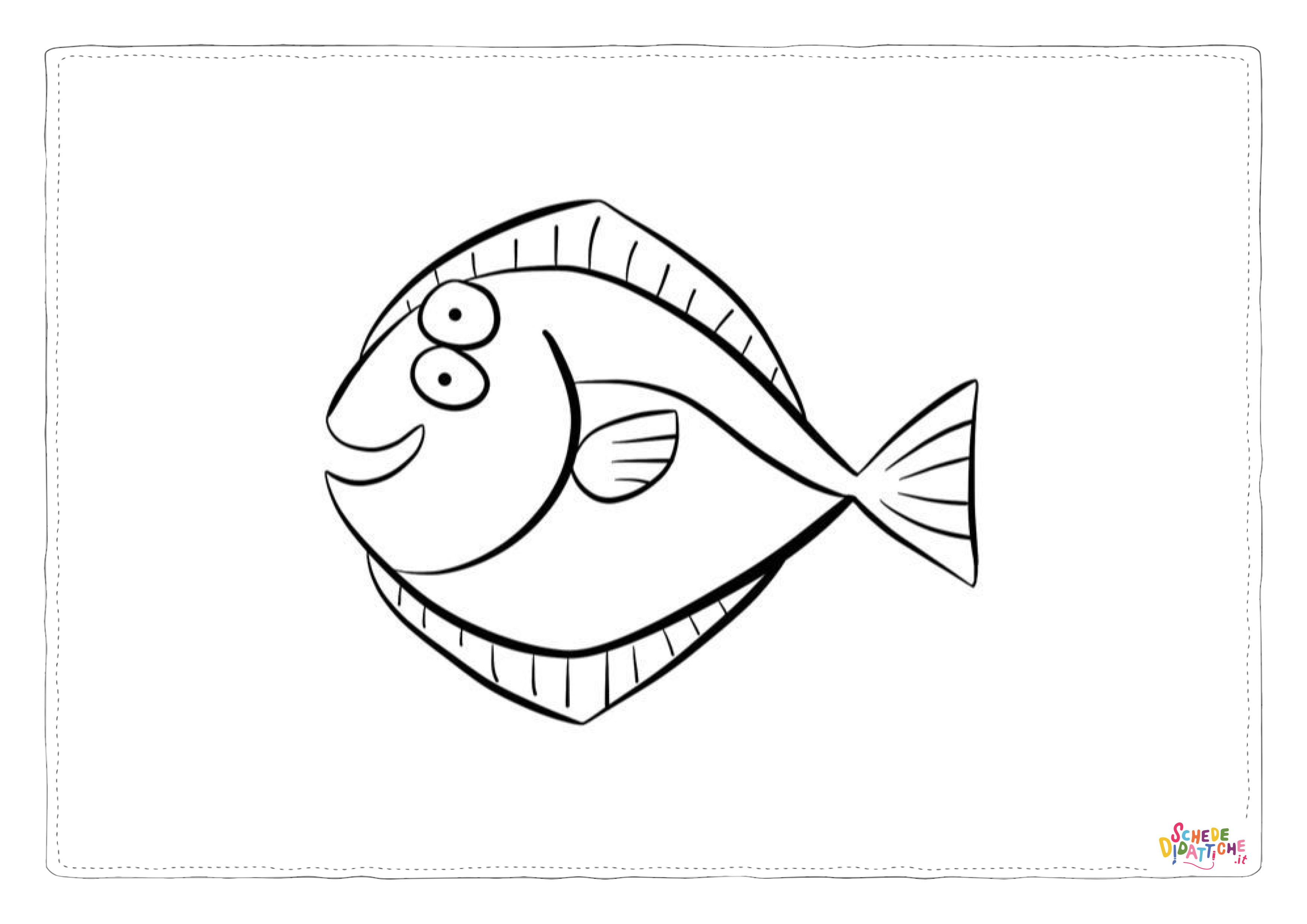 Disegno "Disegno di pesce da stampare e colorare 252" Disegno di pesce da stampare e colorare 252