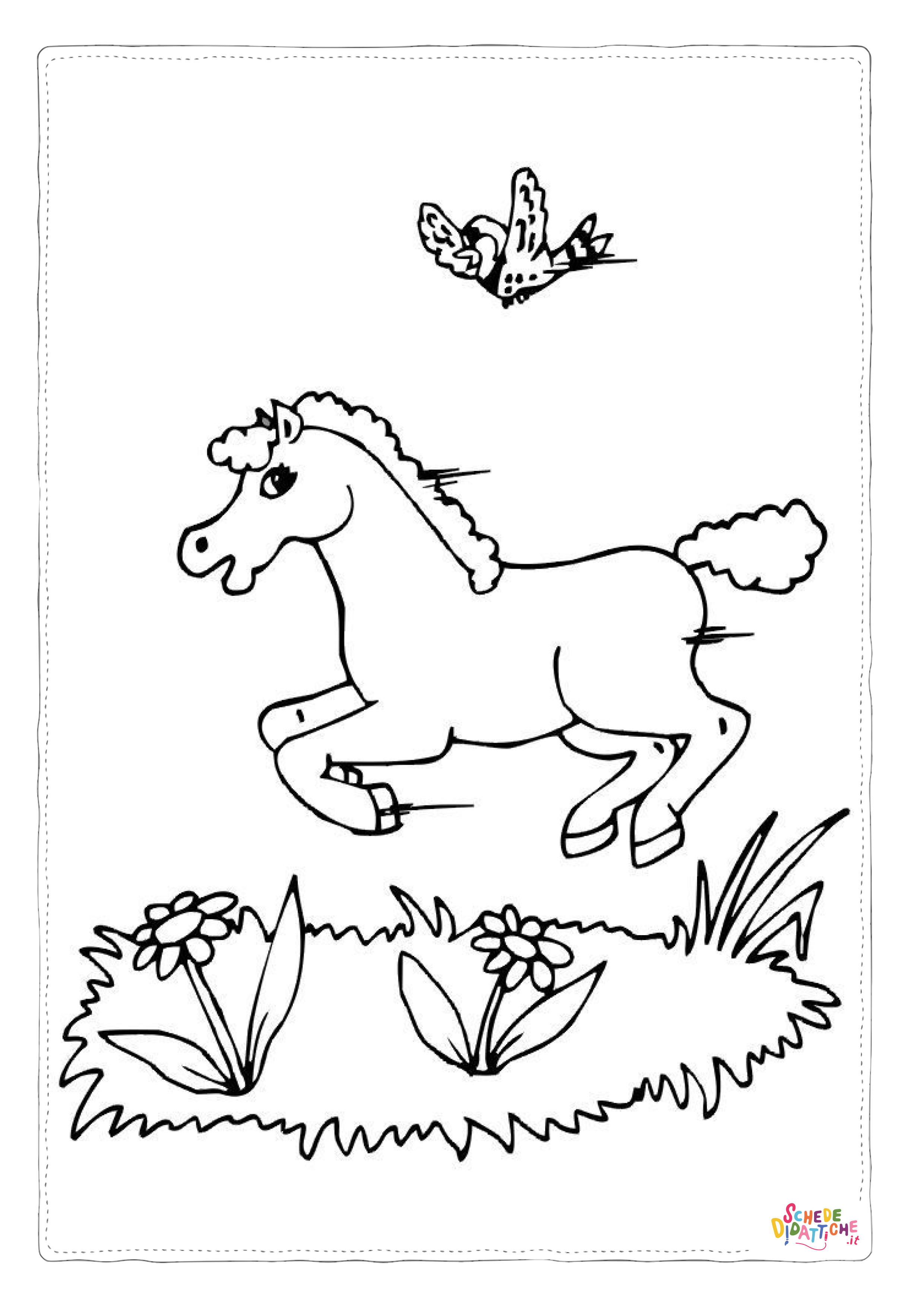 Disegno "Disegno di cavallo da stampare e colorare 197" Disegno di cavallo da stampare e colorare 197