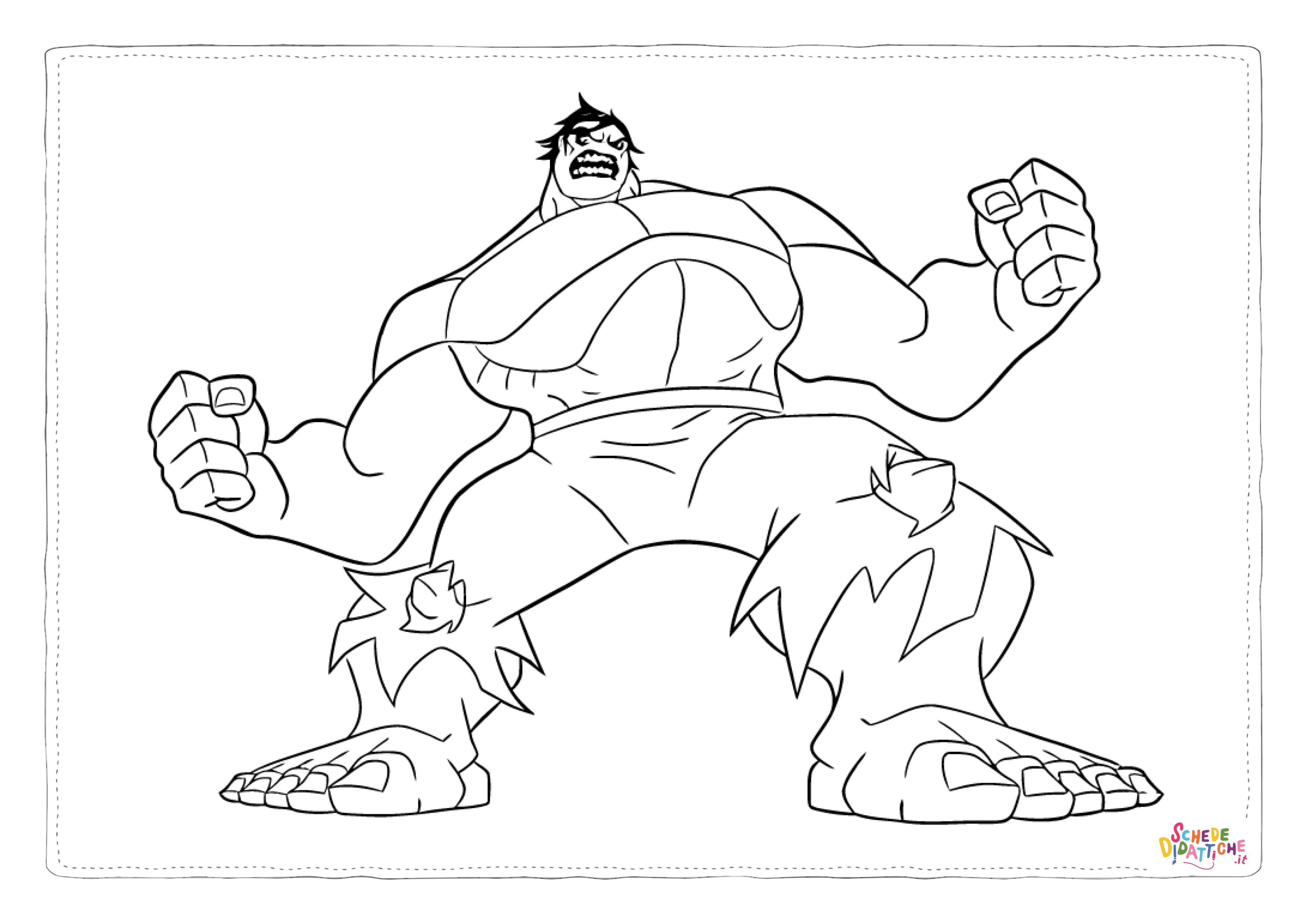 Disegno di Hulk da stampare e colorare 134
