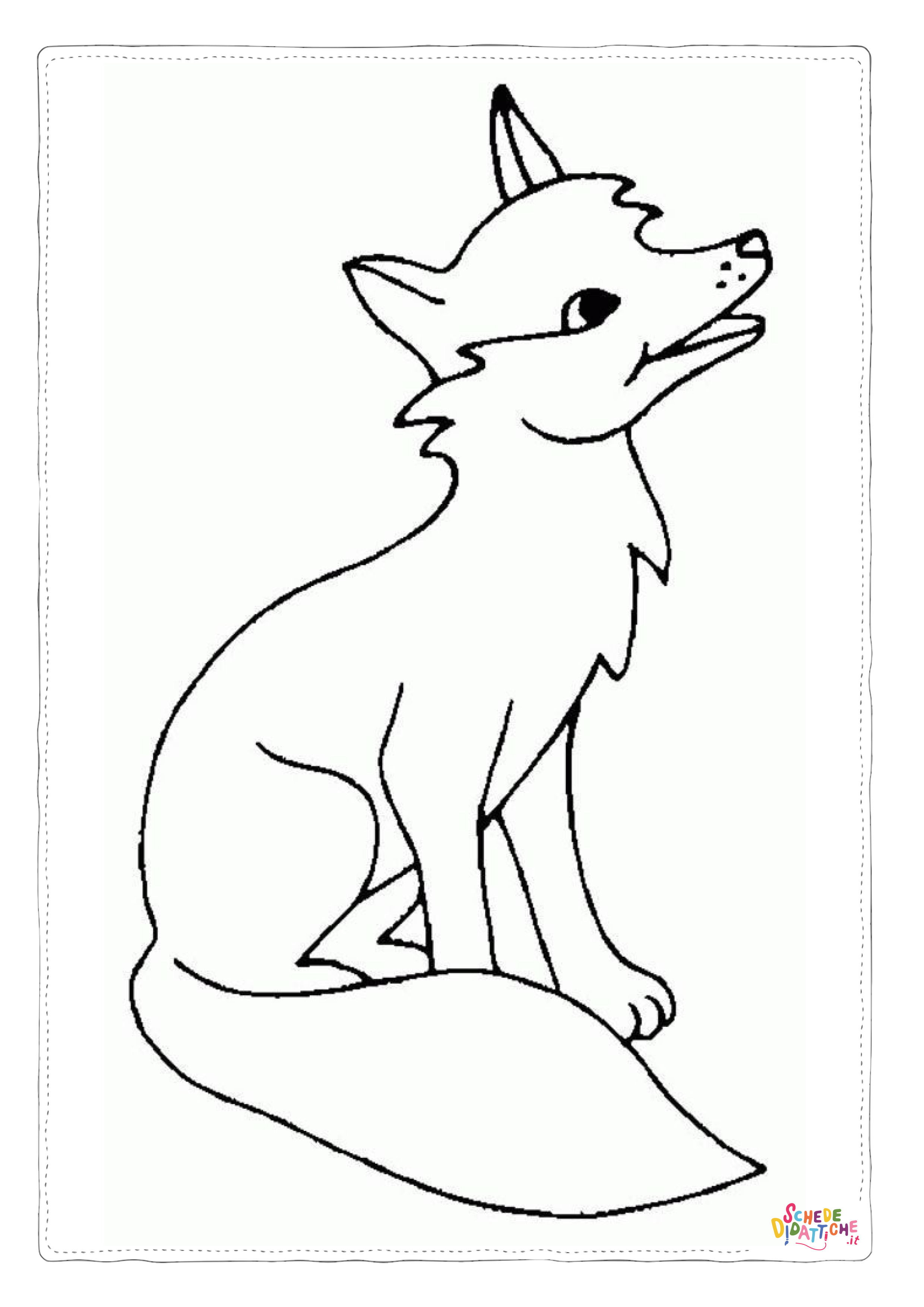 Disegno "Disegno di volpe da stampare e colorare 102" Disegno di volpe da stampare e colorare 102