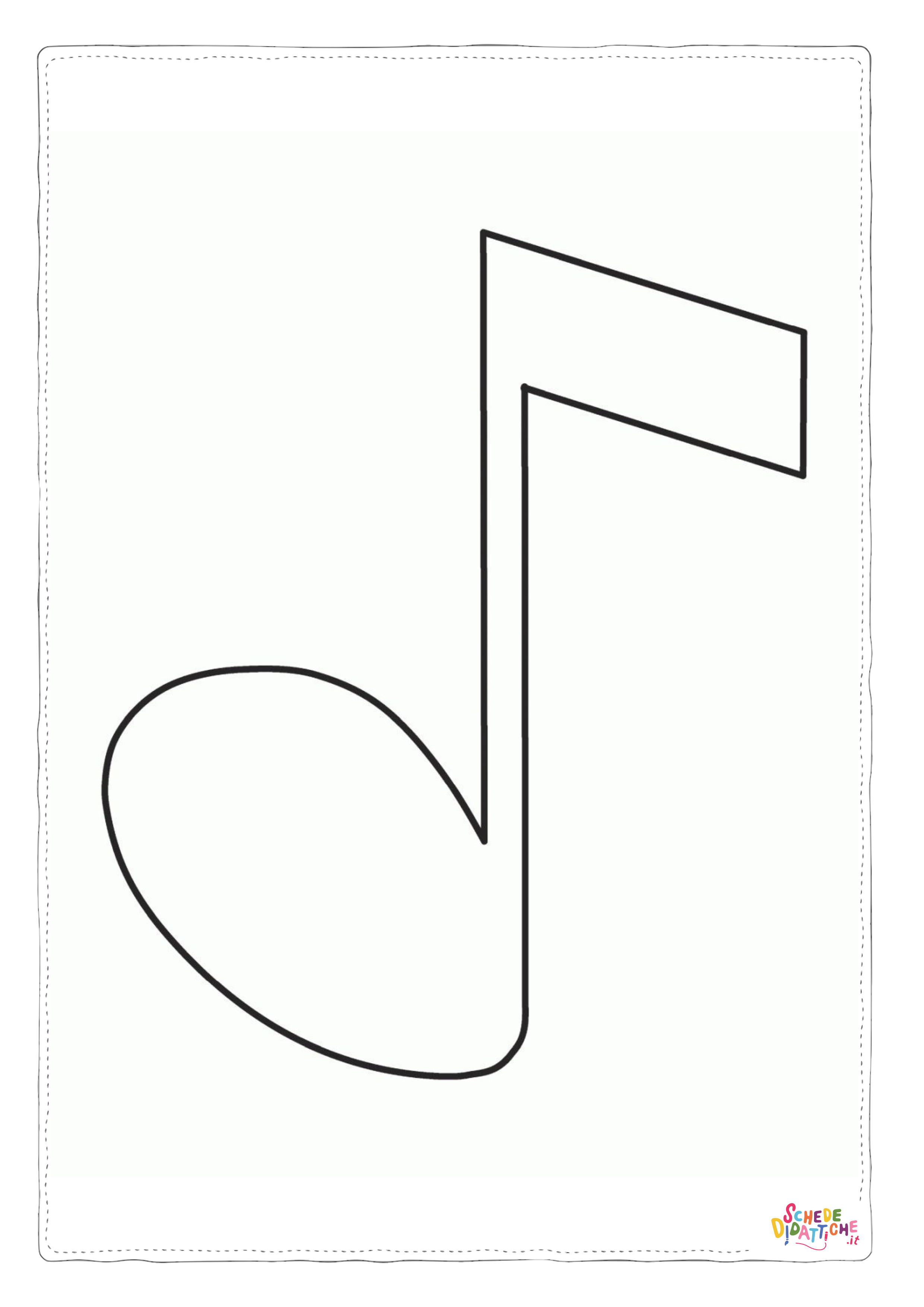 Disegno "Disegno di nota musicale da stampare e colorare 23" Disegno di nota musicale da stampare e colorare 23