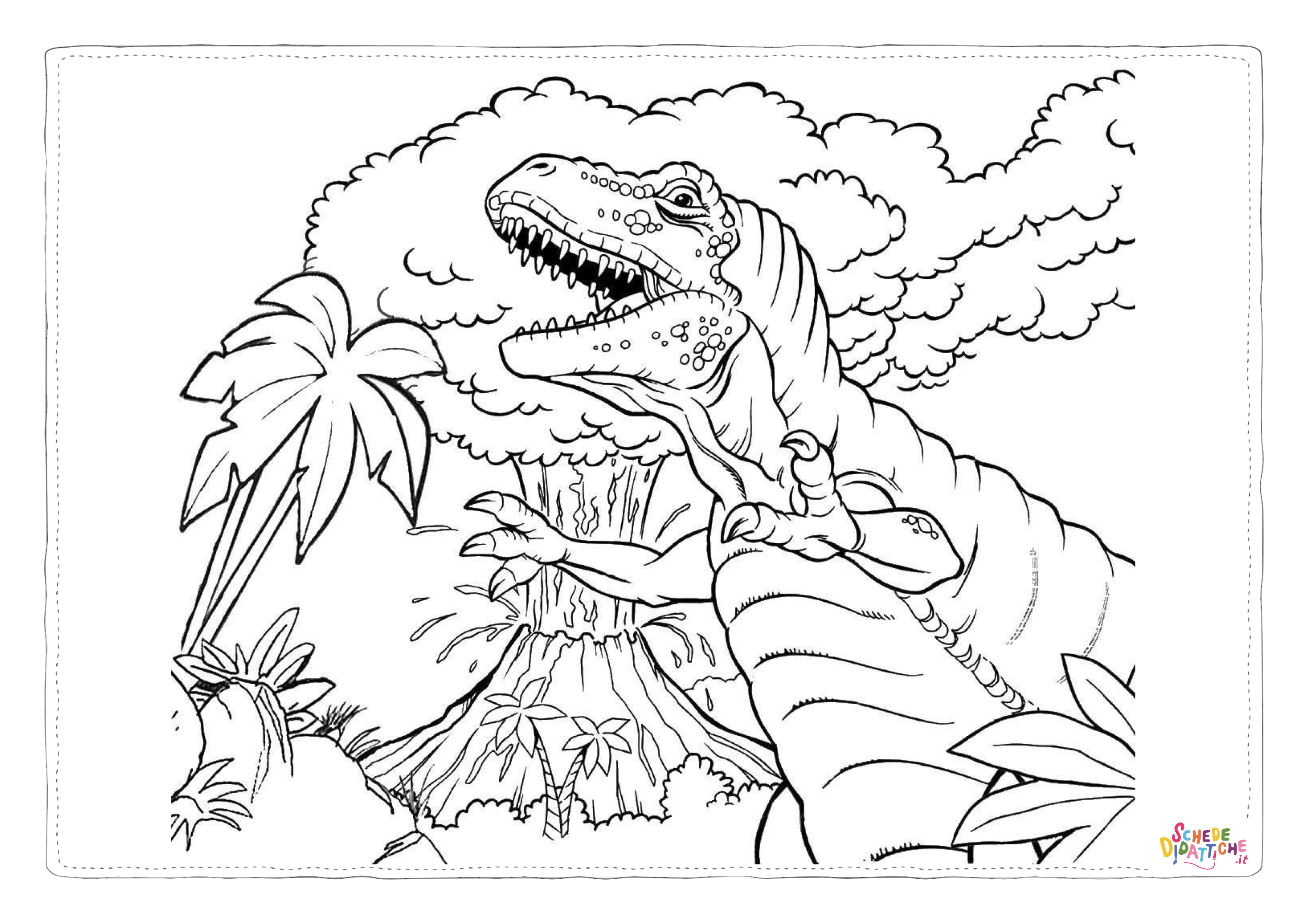 Disegno di vulcano da stampare e colorare 4