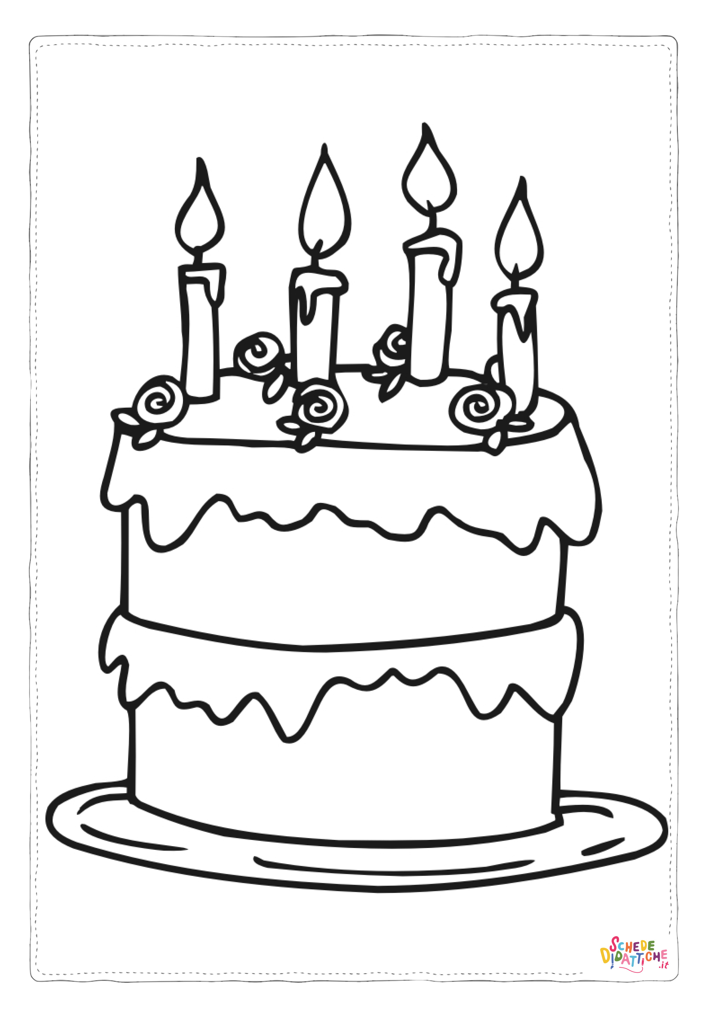 Disegno "Disegno di compleanno da stampare e colorare 21" Disegno di compleanno da stampare e colorare 21