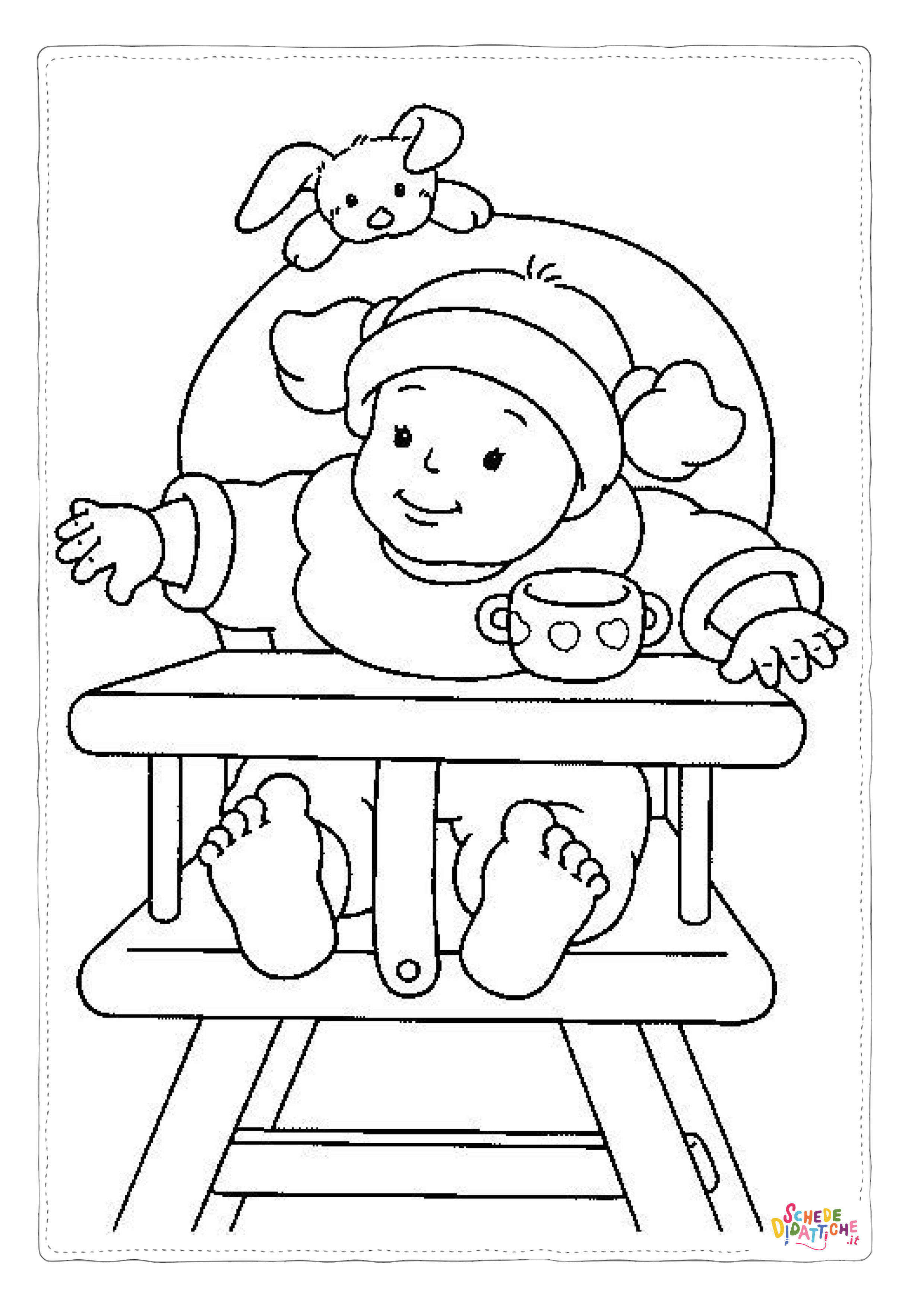 Disegno "Disegno di bambino da stampare e colorare 123" Disegno di bambino da stampare e colorare 123