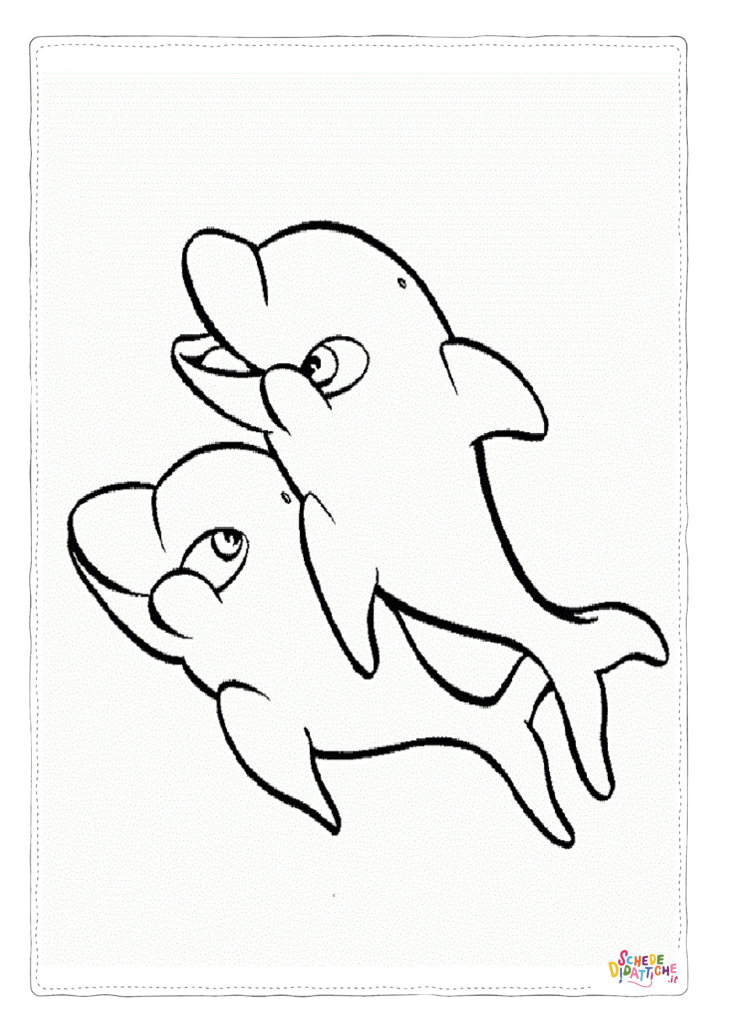 Disegno "Disegno di delfino da stampare e colorare 41" Disegno di delfino da stampare e colorare 41