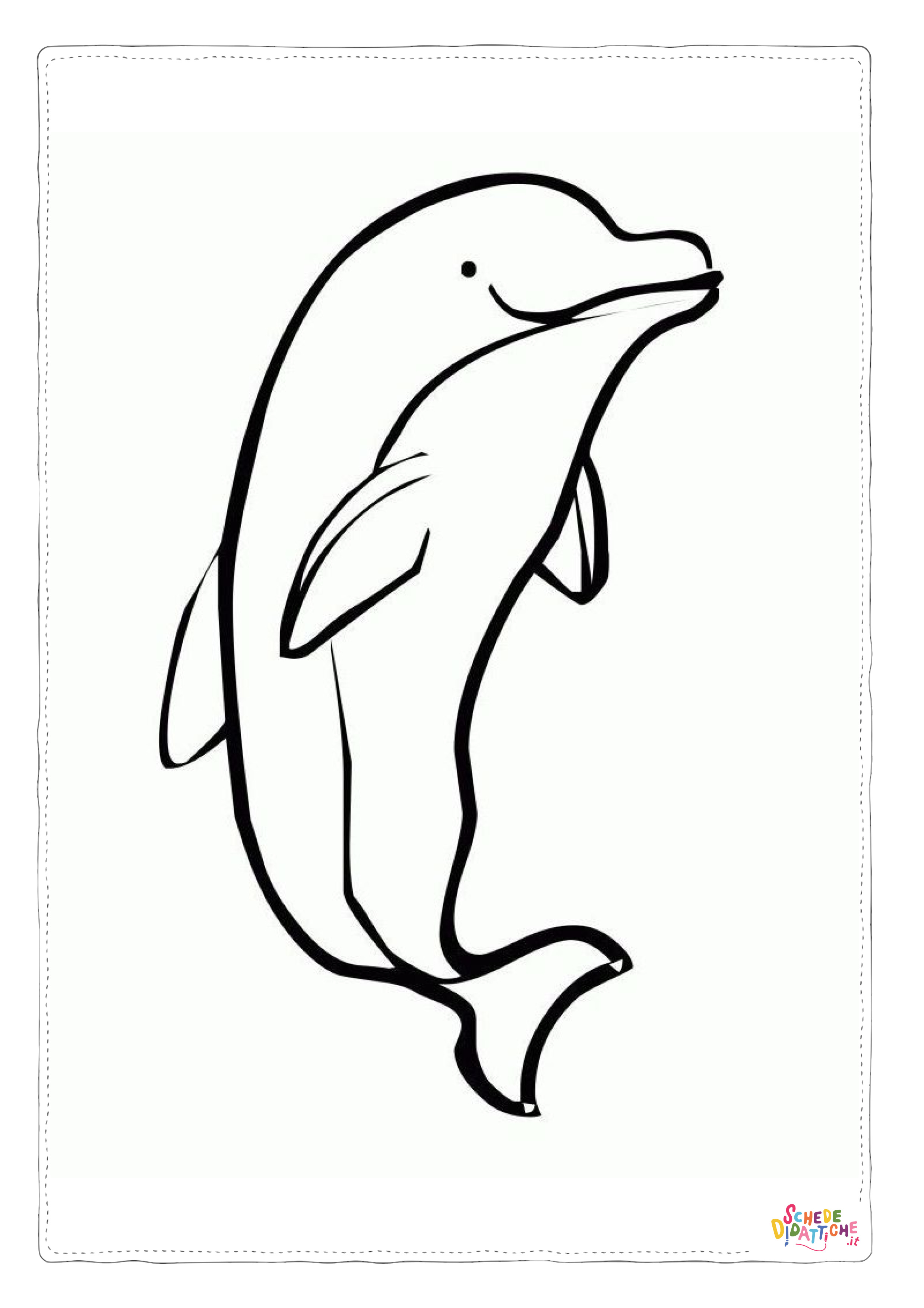 Disegno di delfino da stampare e colorare 10