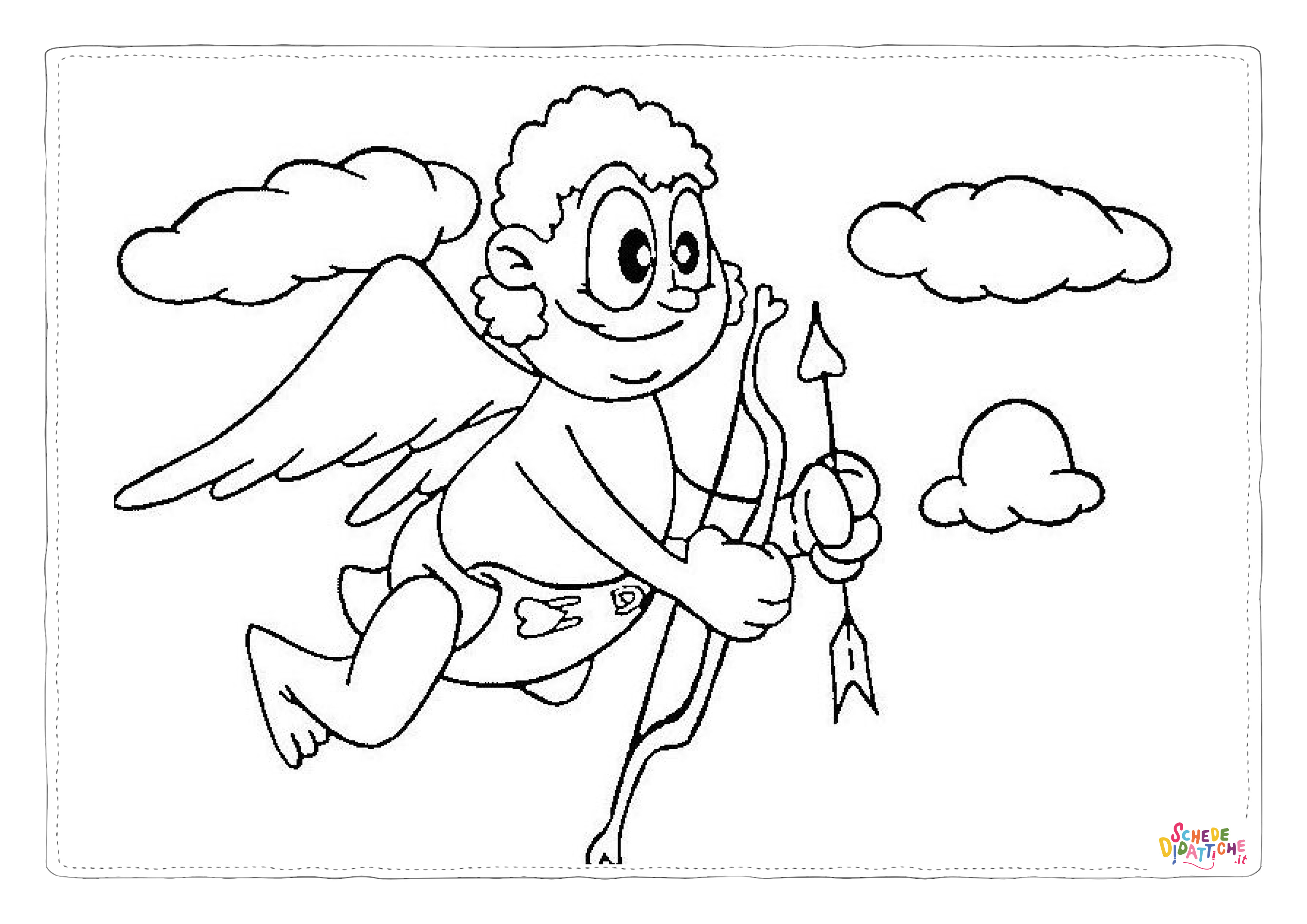 Disegno di Cupido da stampare e colorare 18