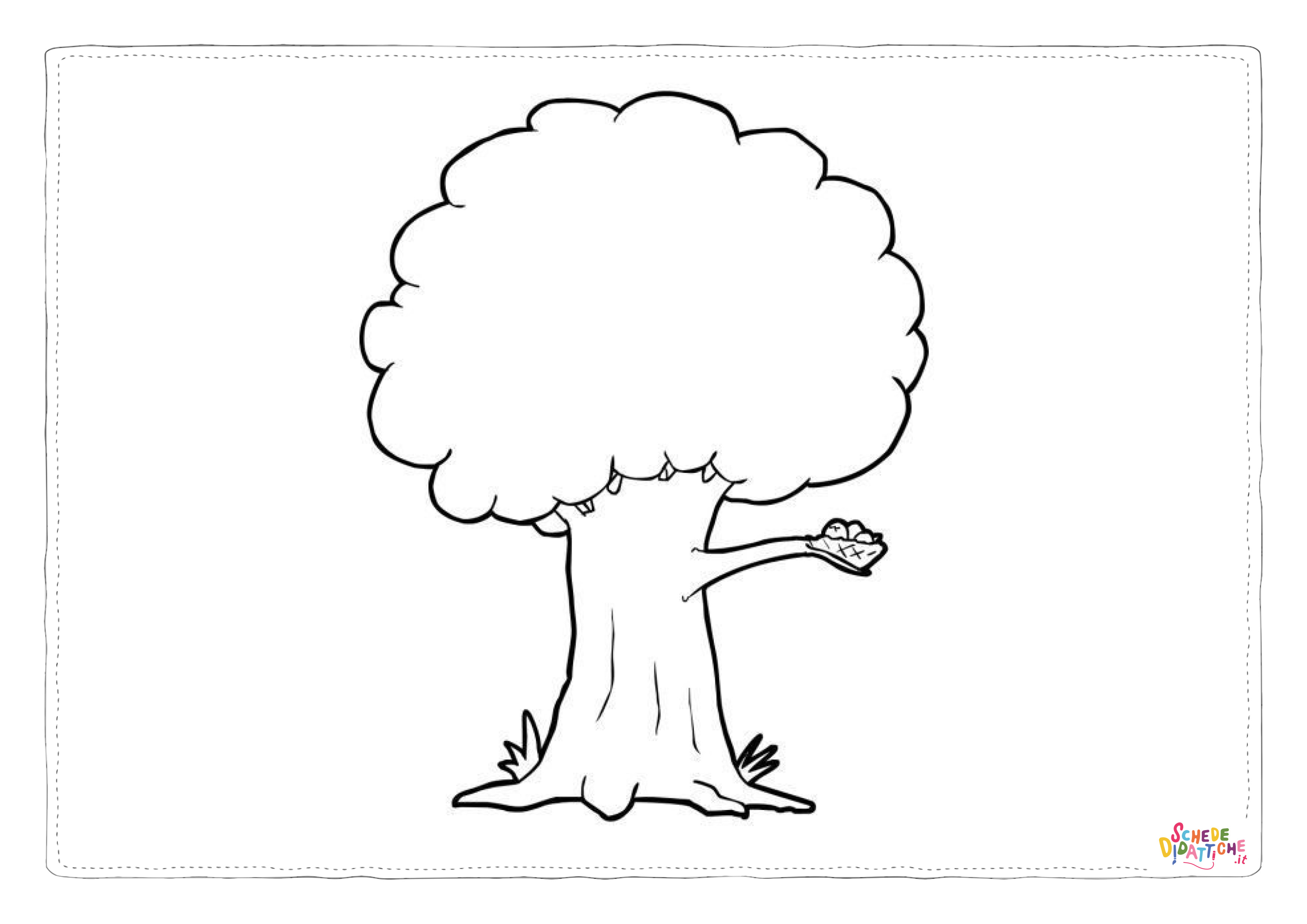 Disegno di albero da stampare e colorare 134